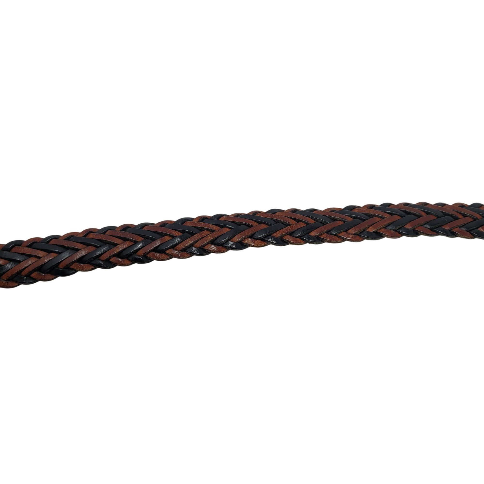 Vintage Vtg Handmade Western Braided Leather Belt Sz L Dark Brown Bl Size ONE SIZE - 10 Thumbnail