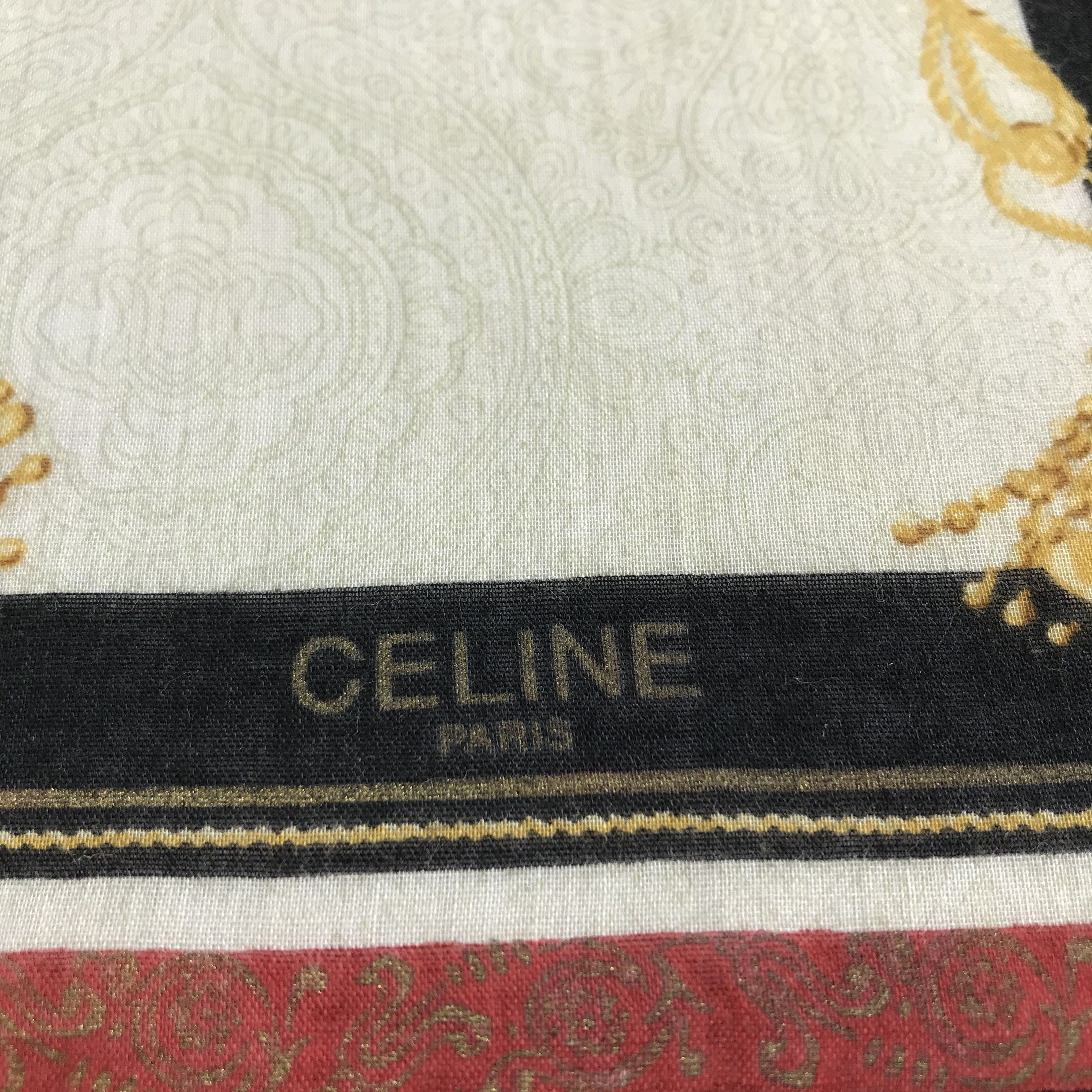Celine Celine Luxury Handkerchief Neckerchief Bandana H1260 Size ONE SIZE - 3 Thumbnail