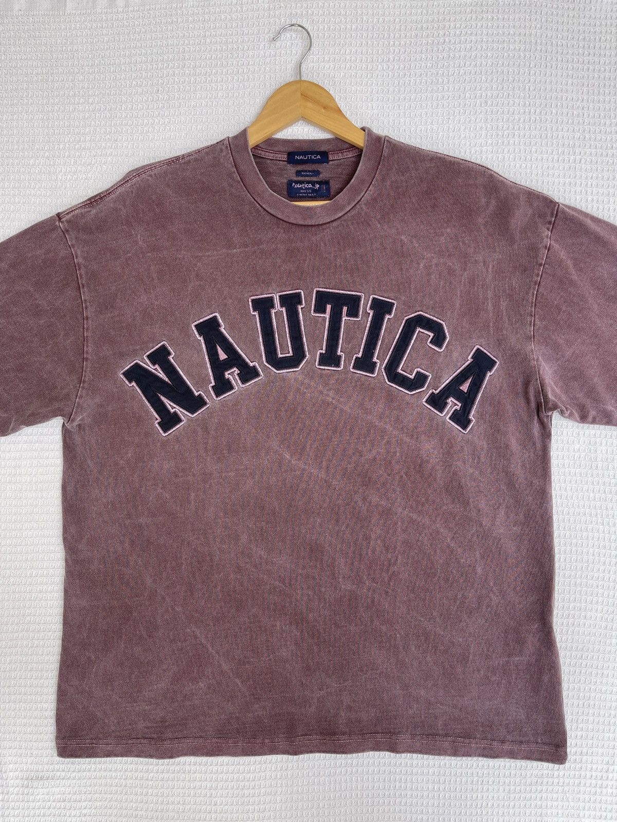Nautica Rare🔥Nautica JP Spell Out Logo T-Shirt stone Wash Size US XL / EU 56 / 4 - 8 Thumbnail