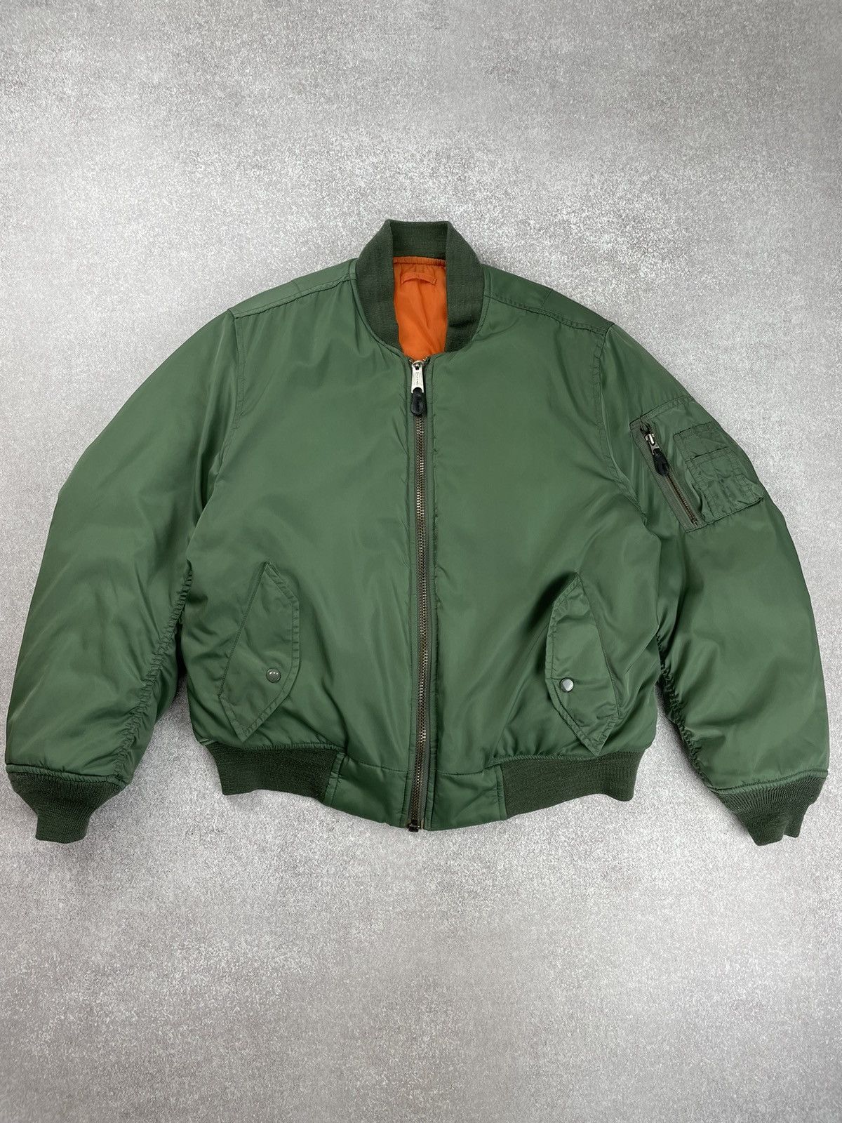 Vintage Vintage Flyer’s Man Intermediate MA-1 Bomber Jacket Size US M / EU 48-50 / 2 - 2 Thumbnail