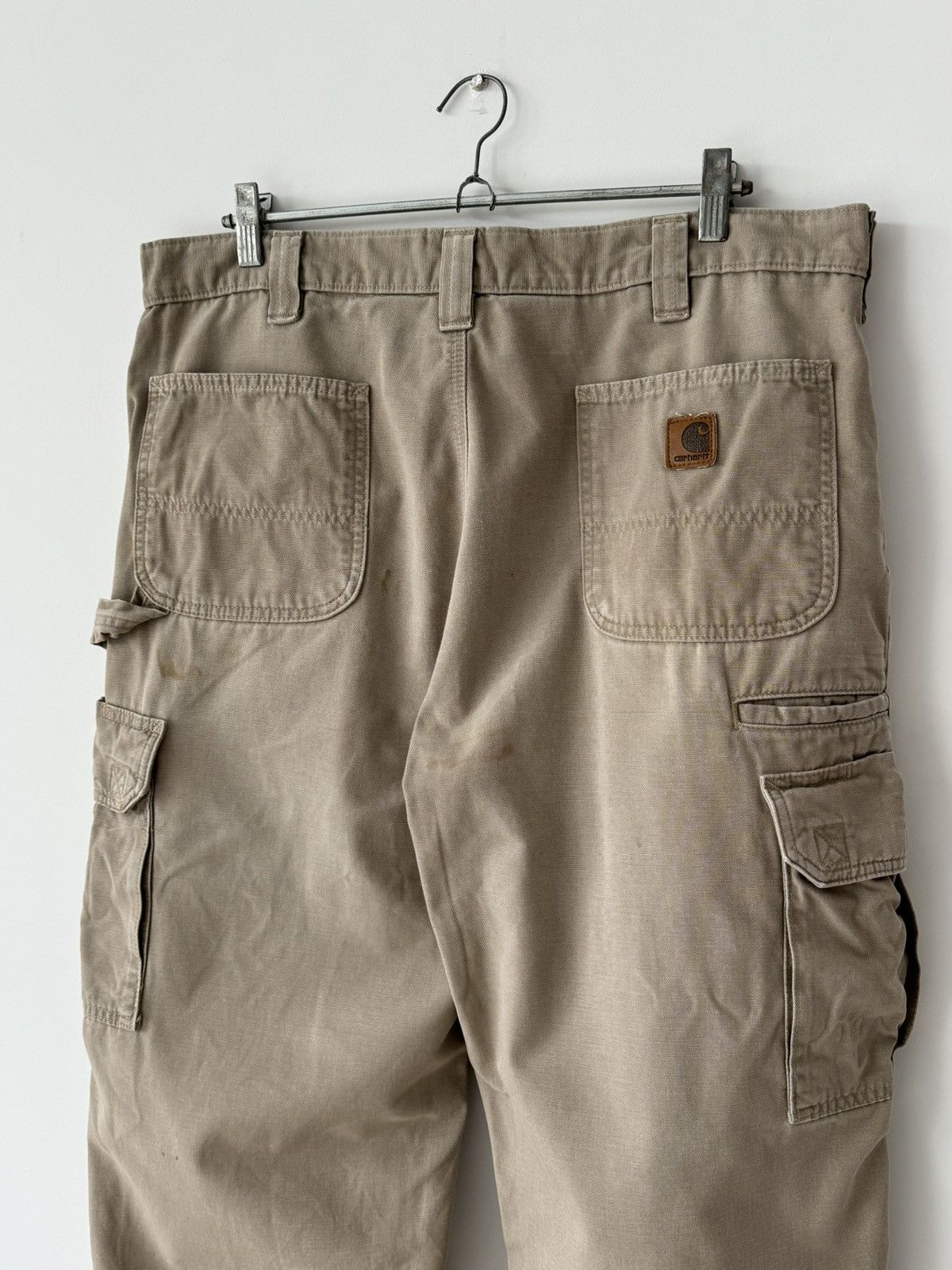 Carhartt × Vintage Vintage Carhartt Work Beige Faded Cargo Pants Size US 38 / EU 54 - 7 Thumbnail