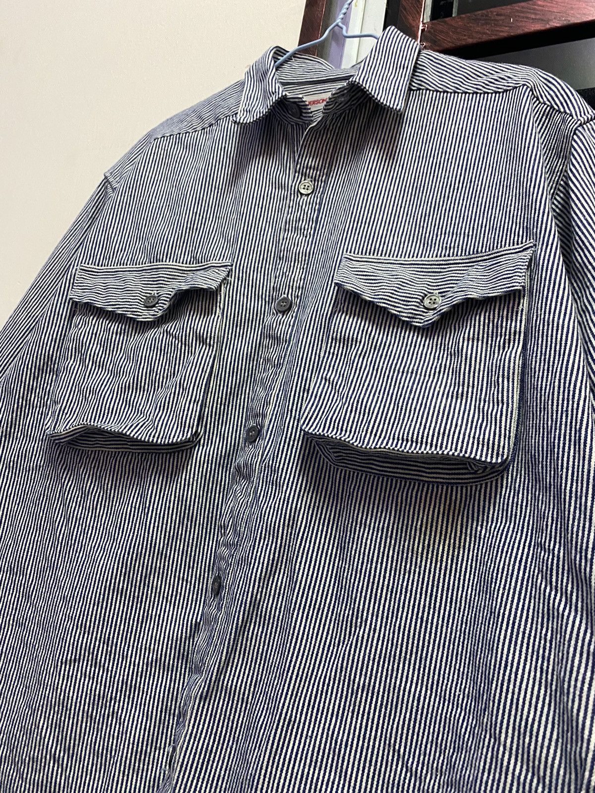 PERSON'S Vintage Person's Hickory Stripes Double Pocket Workers Size US XL / EU 56 / 4 - 2 Thumbnail