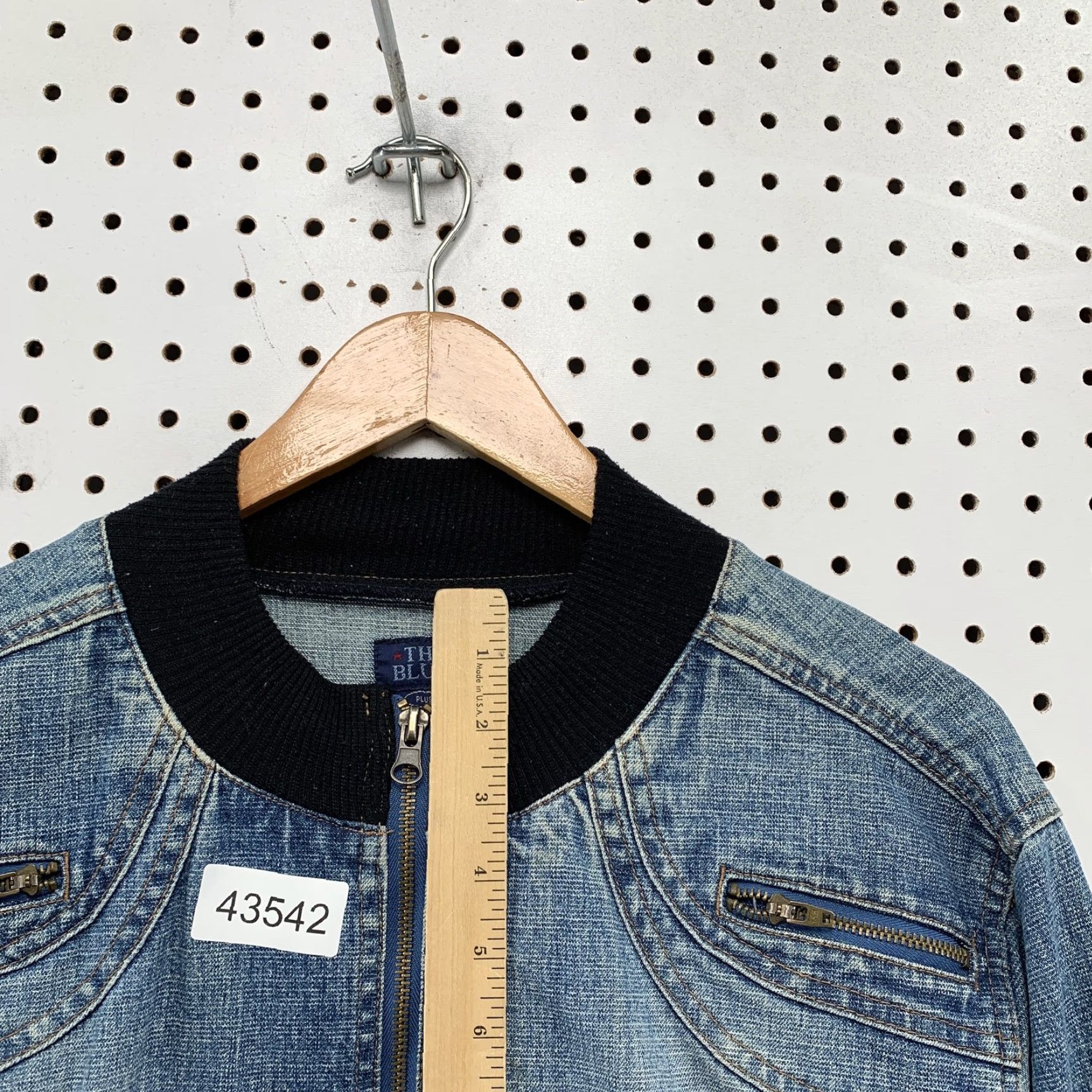 Vintage VINTAGE The Blues Denim Jacket Womens Plus 1X Blue Bomber Zip Up Pocket Zipper 1X Green? Wait. Size XL / US 12-14 / IT 48-50 - 7 Thumbnail