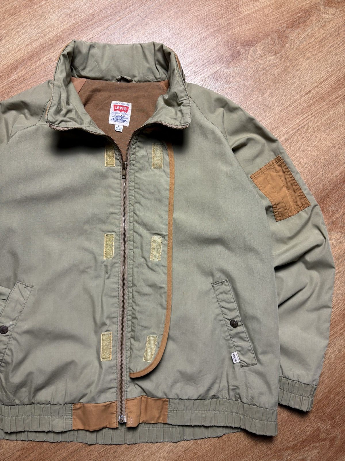 Levi's Levi's 90s Military Green Canvas Light Zip-up Jacket (L) Size US L / EU 52-54 / 3 - 2 Thumbnail