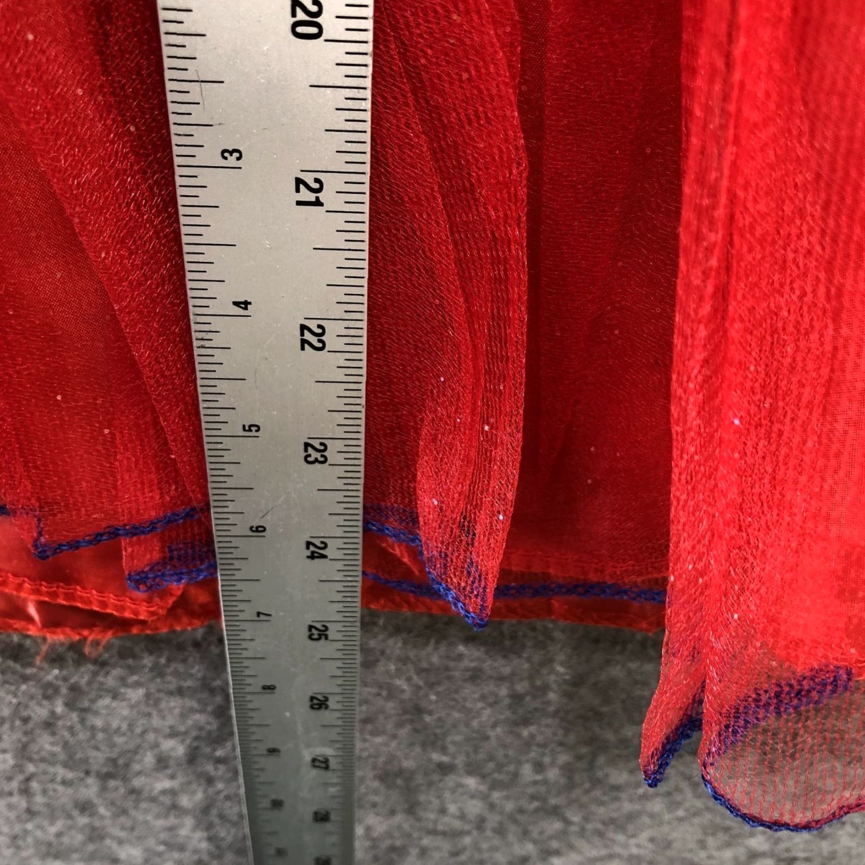Vintage Girls 6-7 Supergirl Costume Dress Tulle Halloween Dress Up Red Nike Size ONE SIZE - 6 Thumbnail