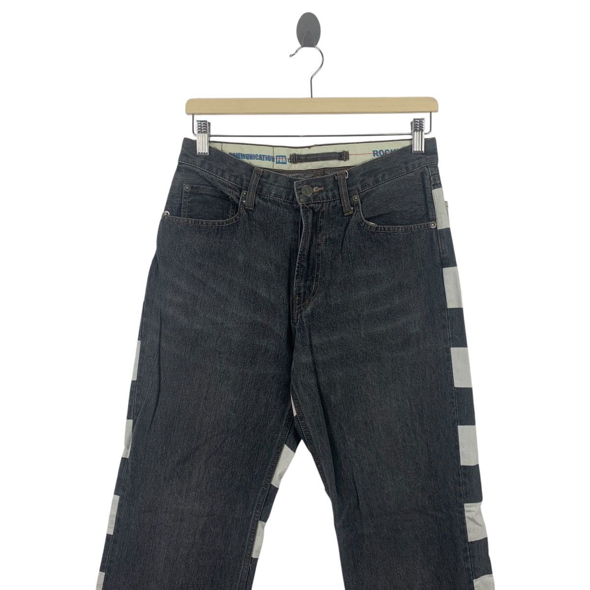 Japanese Brand PPFM prisoner stripe pants Size 28" / US 6 / IT 42 - 2 Thumbnail