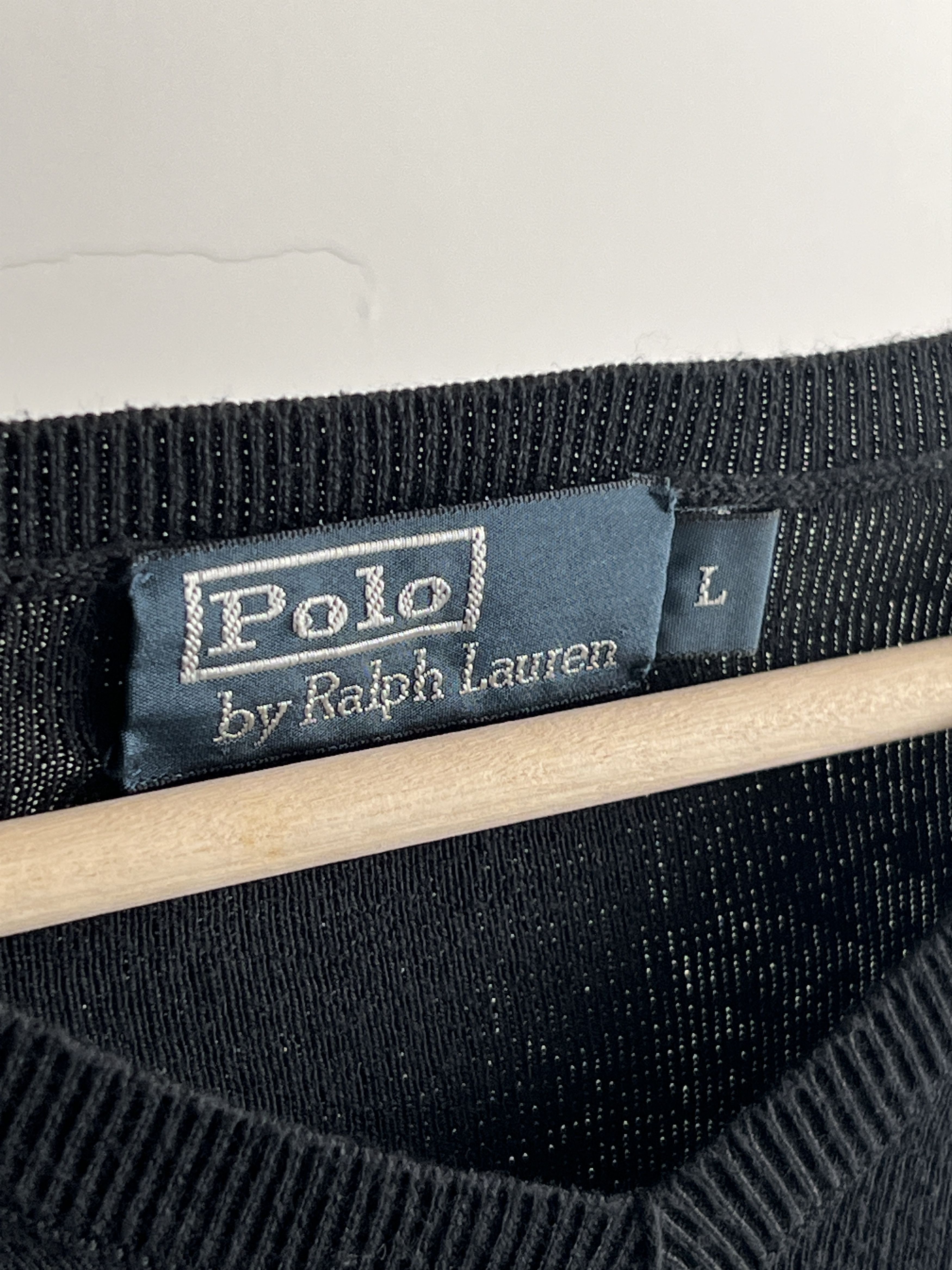 Polo Ralph Lauren × Vintage Vintage 90s Polo Ralph Lauren Sweatshirt Pullover V-Neck Size US L / EU 52-54 / 3 - 3 Thumbnail