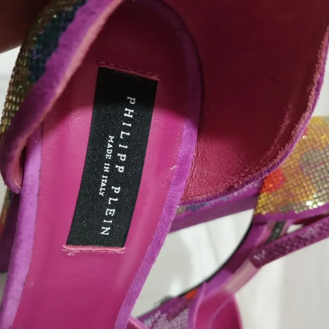 Philipp Plein Philipp Plein 120mm Cryst-Embelished Waves Rainbow Platform Size US 9 / IT 39 - 9 Thumbnail