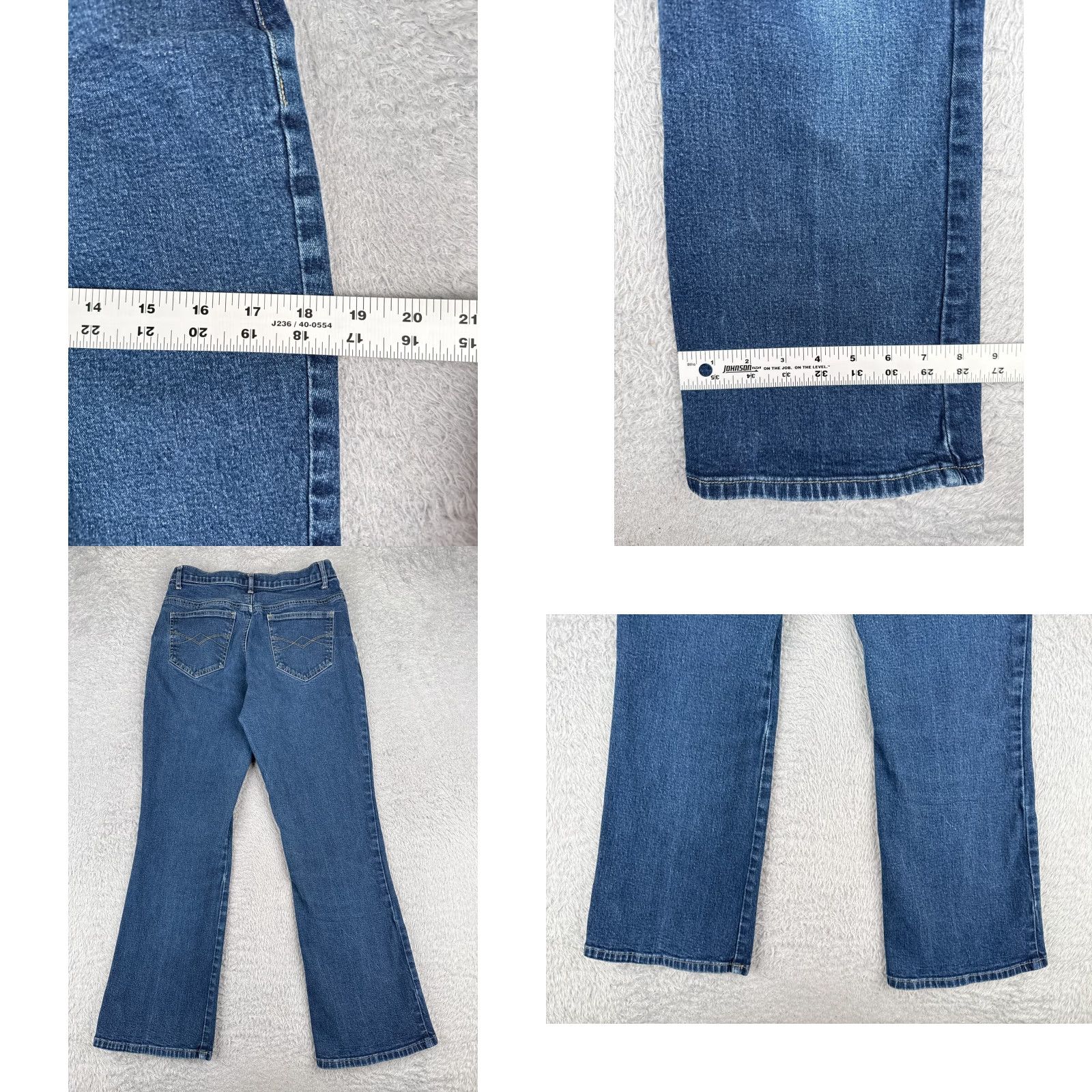 Vintage LA Blues Jeans Womens 8 Denim Bootcut Mid Rise 26x29 Jeans Blue Cotton Blend 5-Pocket Design Distressed Vintage No Size 30" / US 8 / IT 44 - 9 Thumbnail