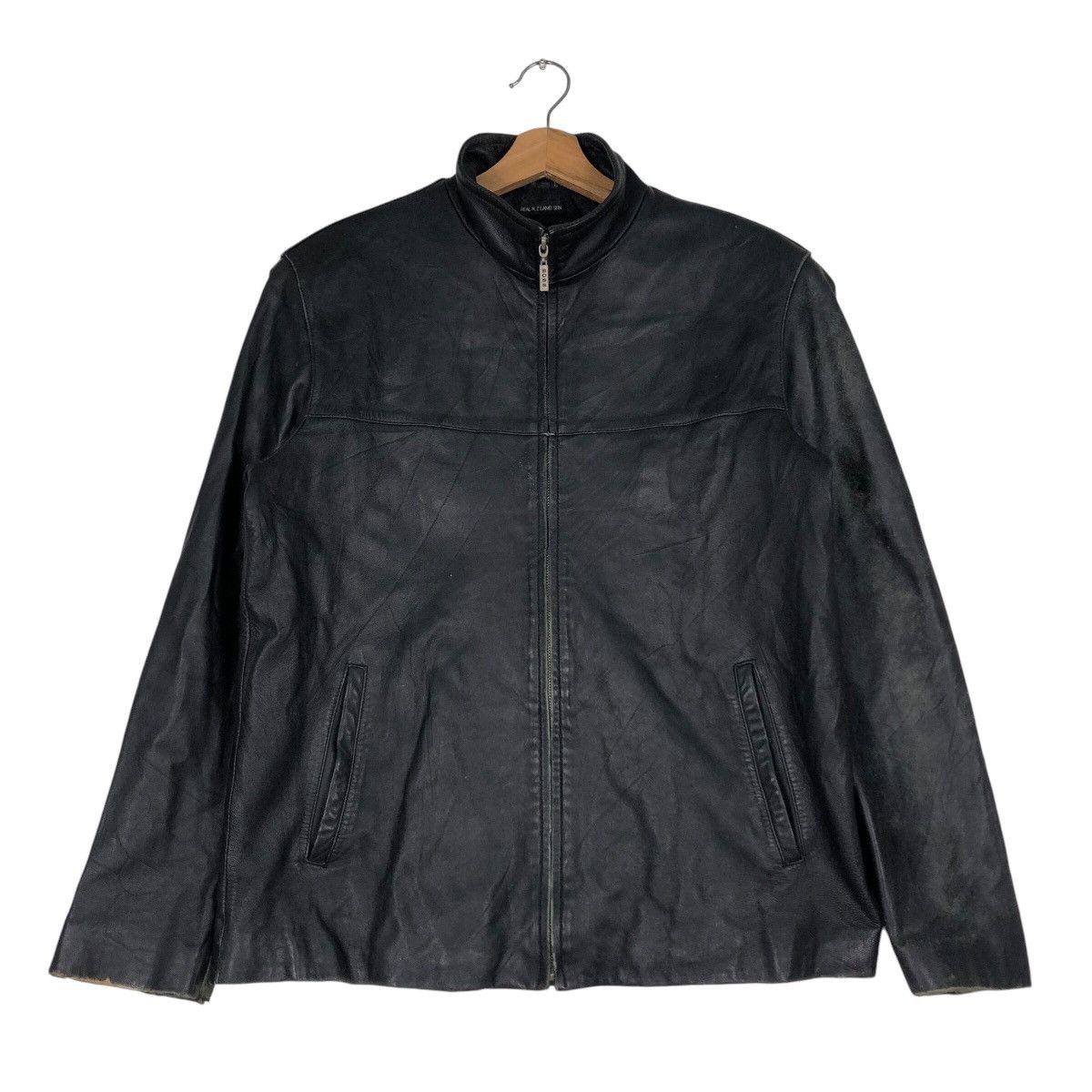 Hugo Boss 📌Real New Zealand Lamb Skin Hugo Boss Leather Jacket Size US M / EU 48-50 / 2 - 2 Thumbnail