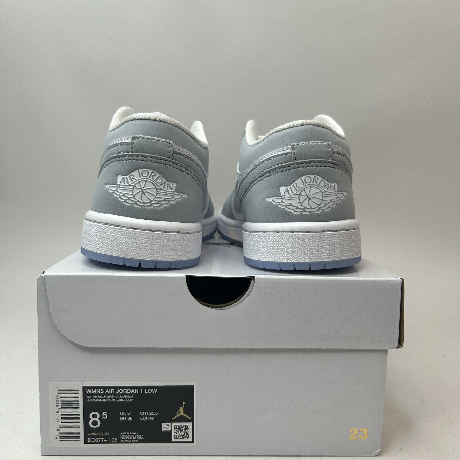 Nike Nike Air Jordan 1 Low Retro WMNS “Wolf Grey/Aluminum” 2023 Size US 8.5 / IT 38.5 - 4 Thumbnail