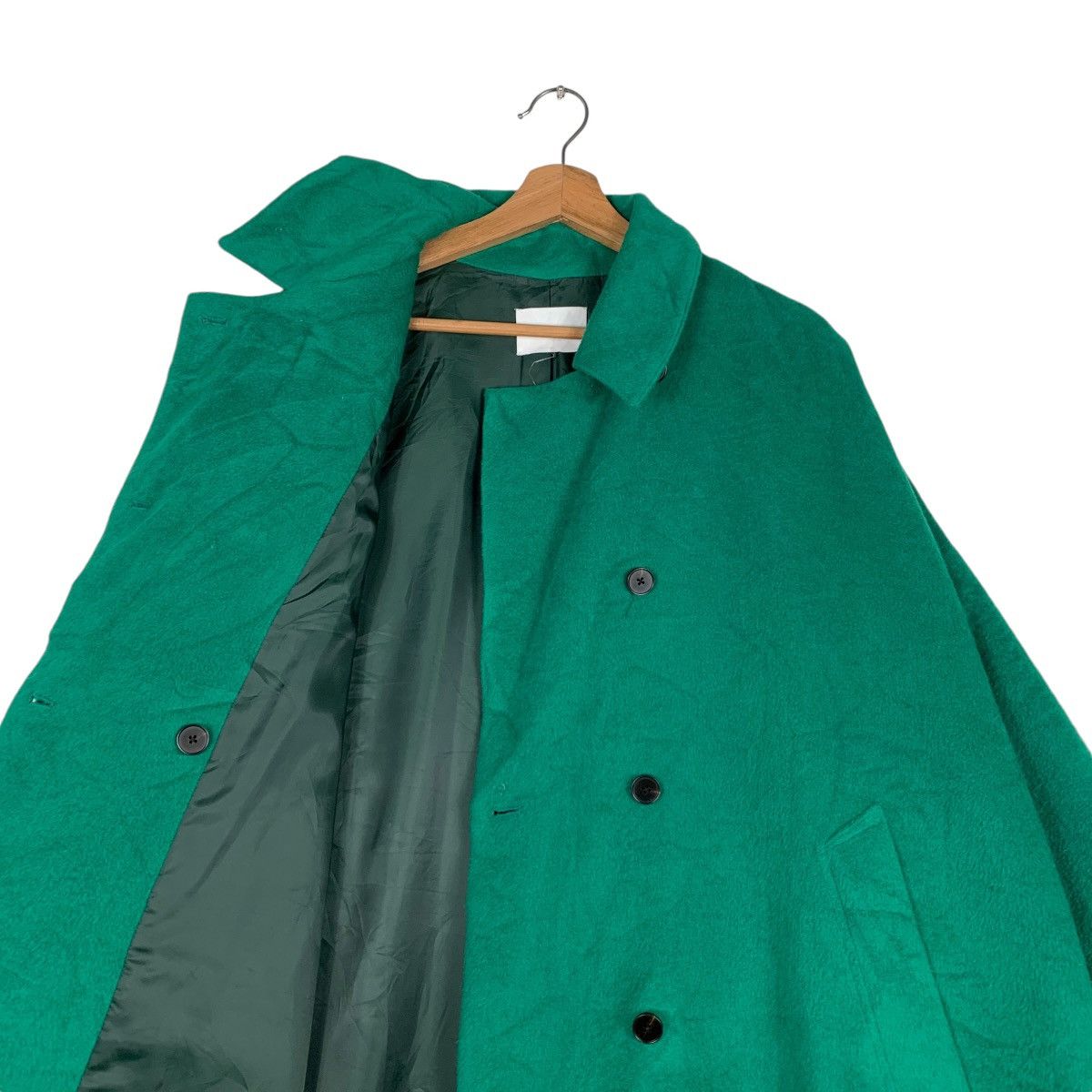 HARE HARE Asymmetrical Oversized Green Long Coat #1378-C62 Size ONE SIZE - 10 Thumbnail