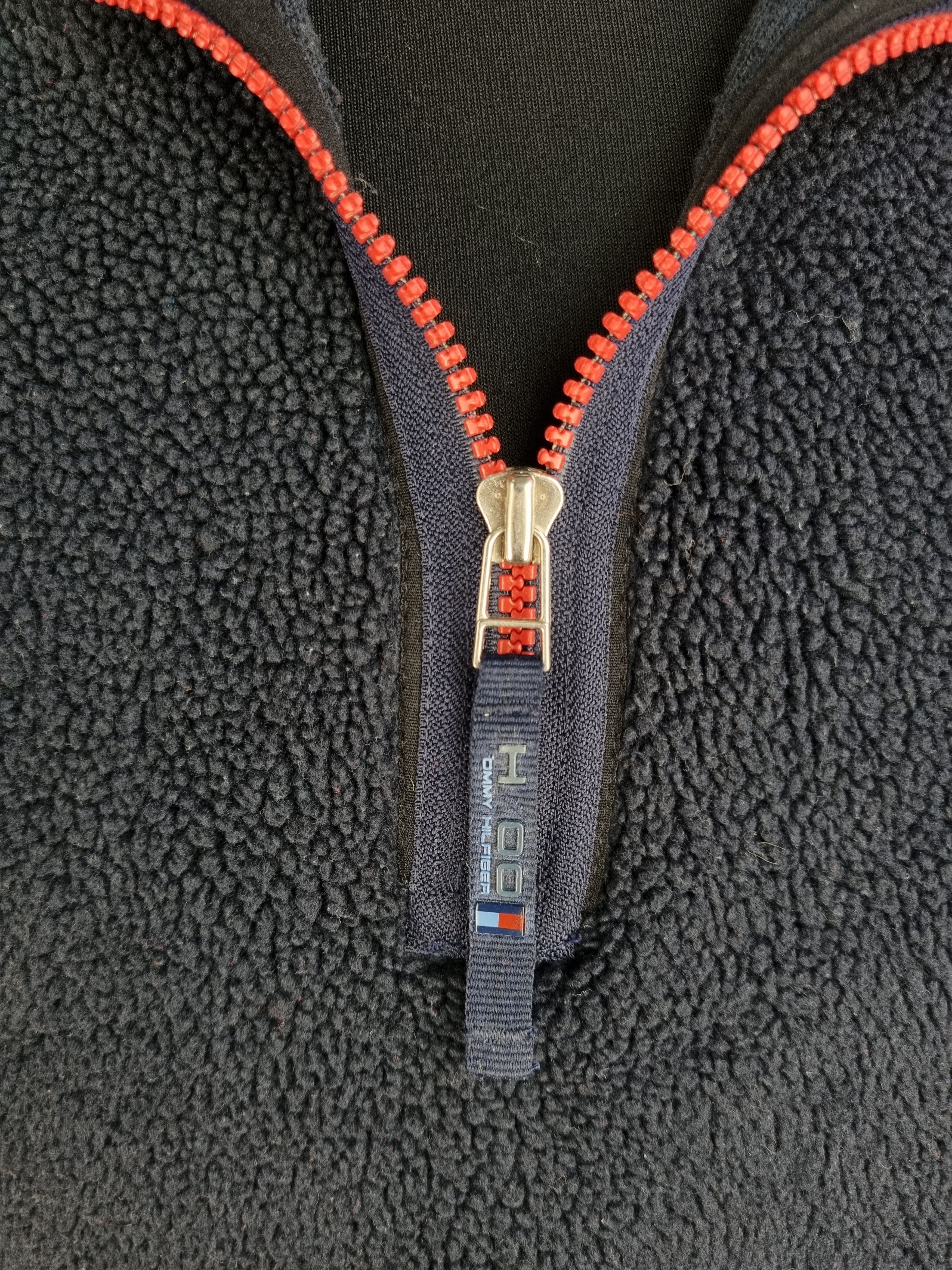 Tommy Hilfiger × Tommy Jeans Rare Tommy Hilfiger half zip up Deep Pile Fleece Navy Size US L / EU 52-54 / 3 - 14 Thumbnail