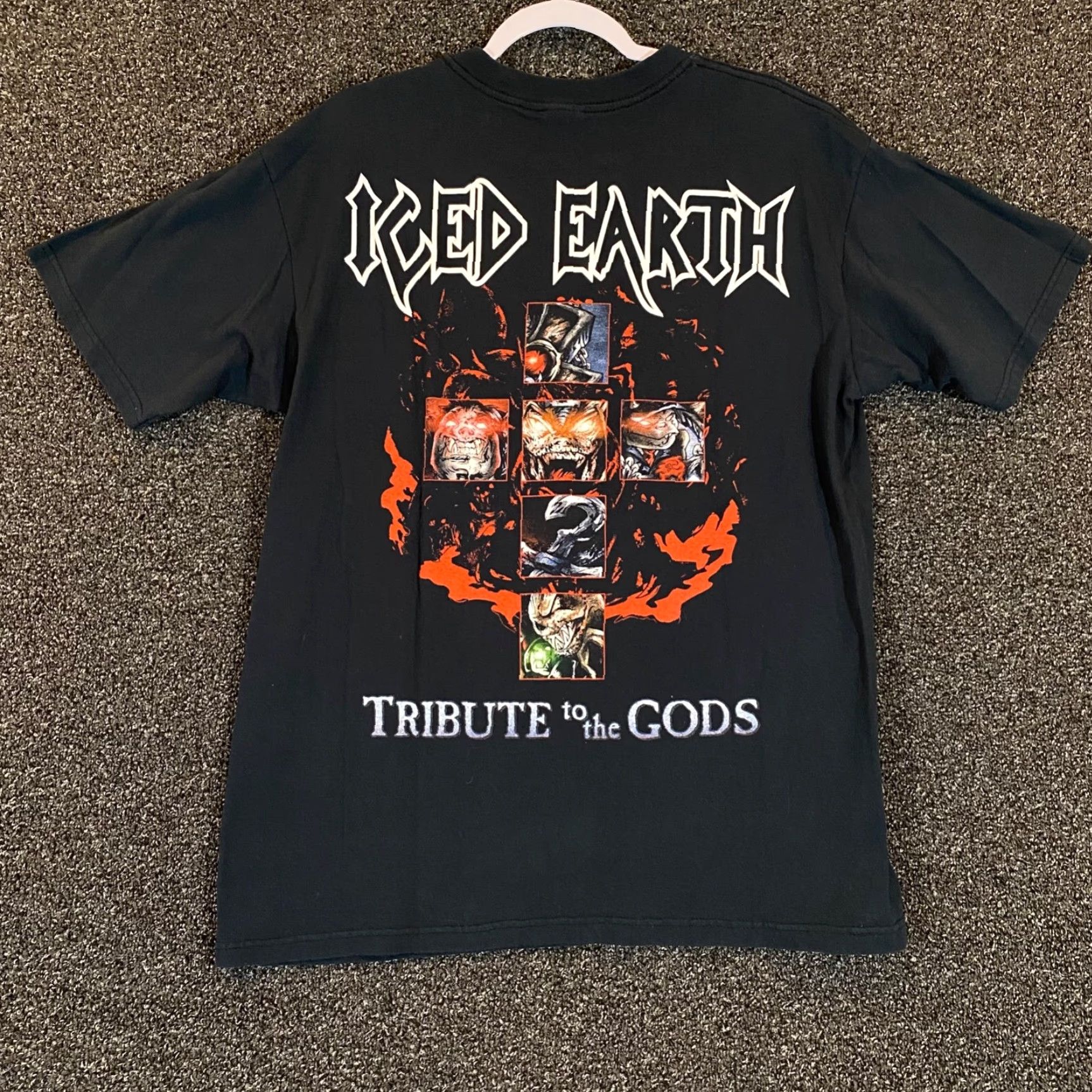 Anvil ICED EARTH Tribute to the Gods Shirt Mens Large Black Graphic Tee Size US L / EU 52-54 / 3 - 2 Thumbnail