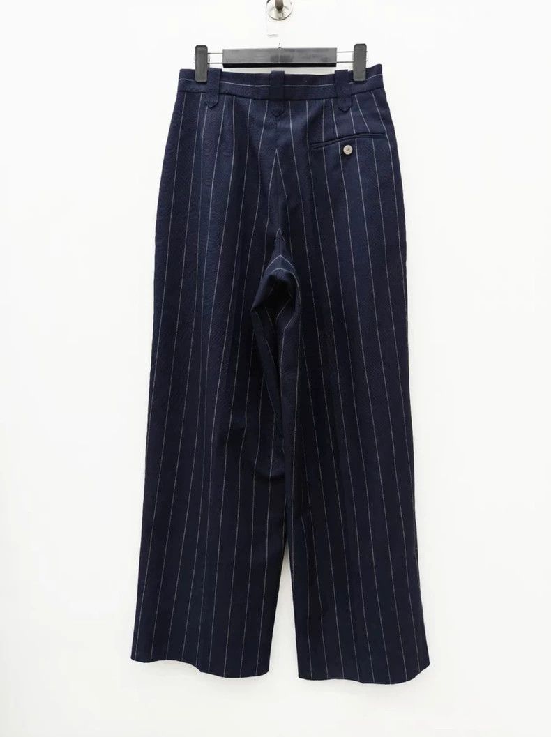Loewe Loewe Wide-leg pants with silk lining and vertical stripes Size 37" - 2 Thumbnail