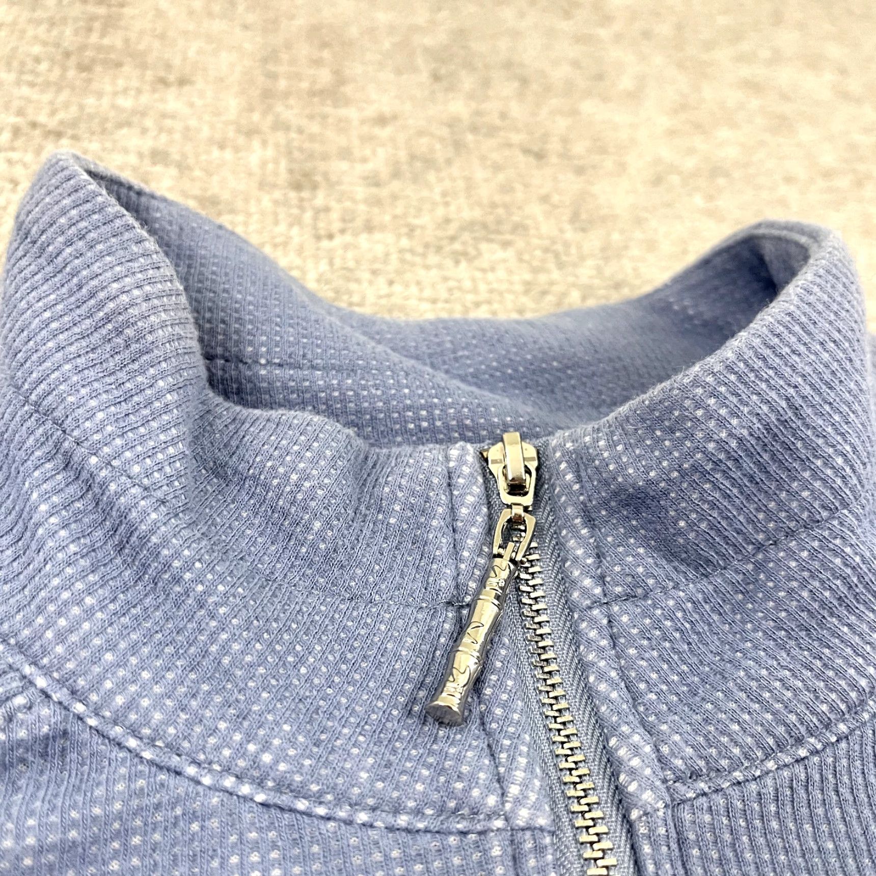 Vintage VINTAGE LULU-B Pullover Womens Large Blue Half Zip Stretch Kangaroo Pocket Tennis Golf Size L / US 10 / IT 46 - 2 Thumbnail