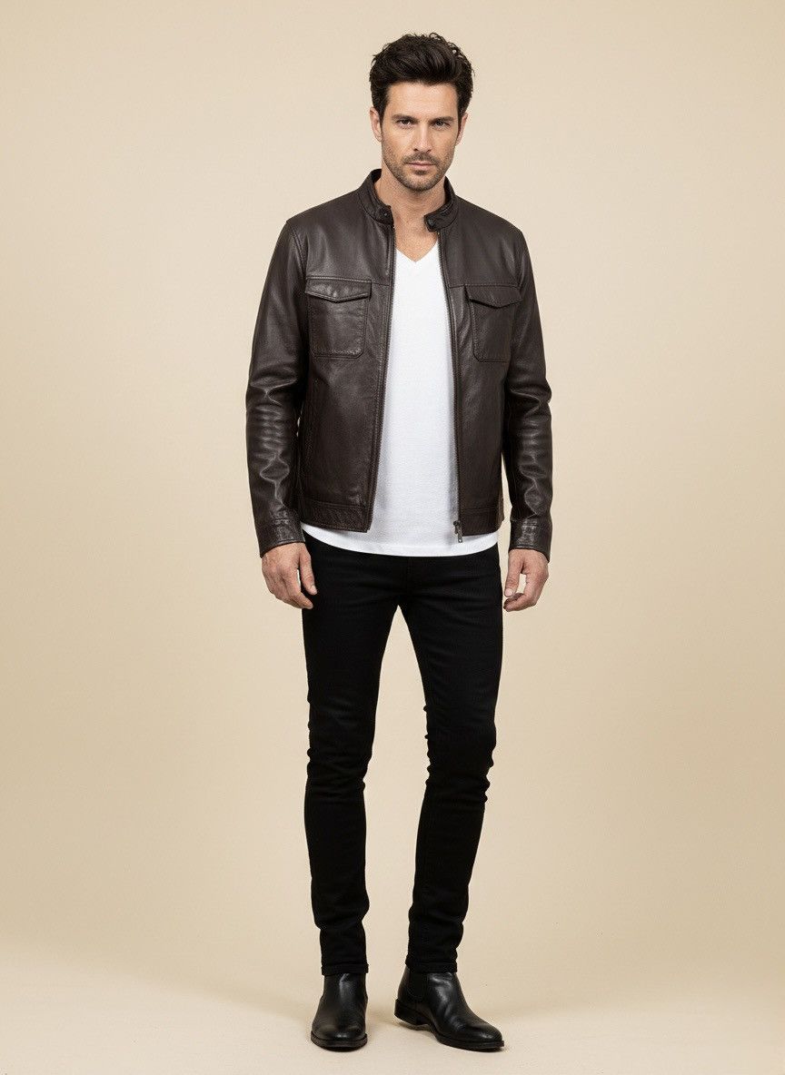 John Varvatos Leather Jacket Size medium Size US M / EU 48-50 / 2 - 13 Thumbnail