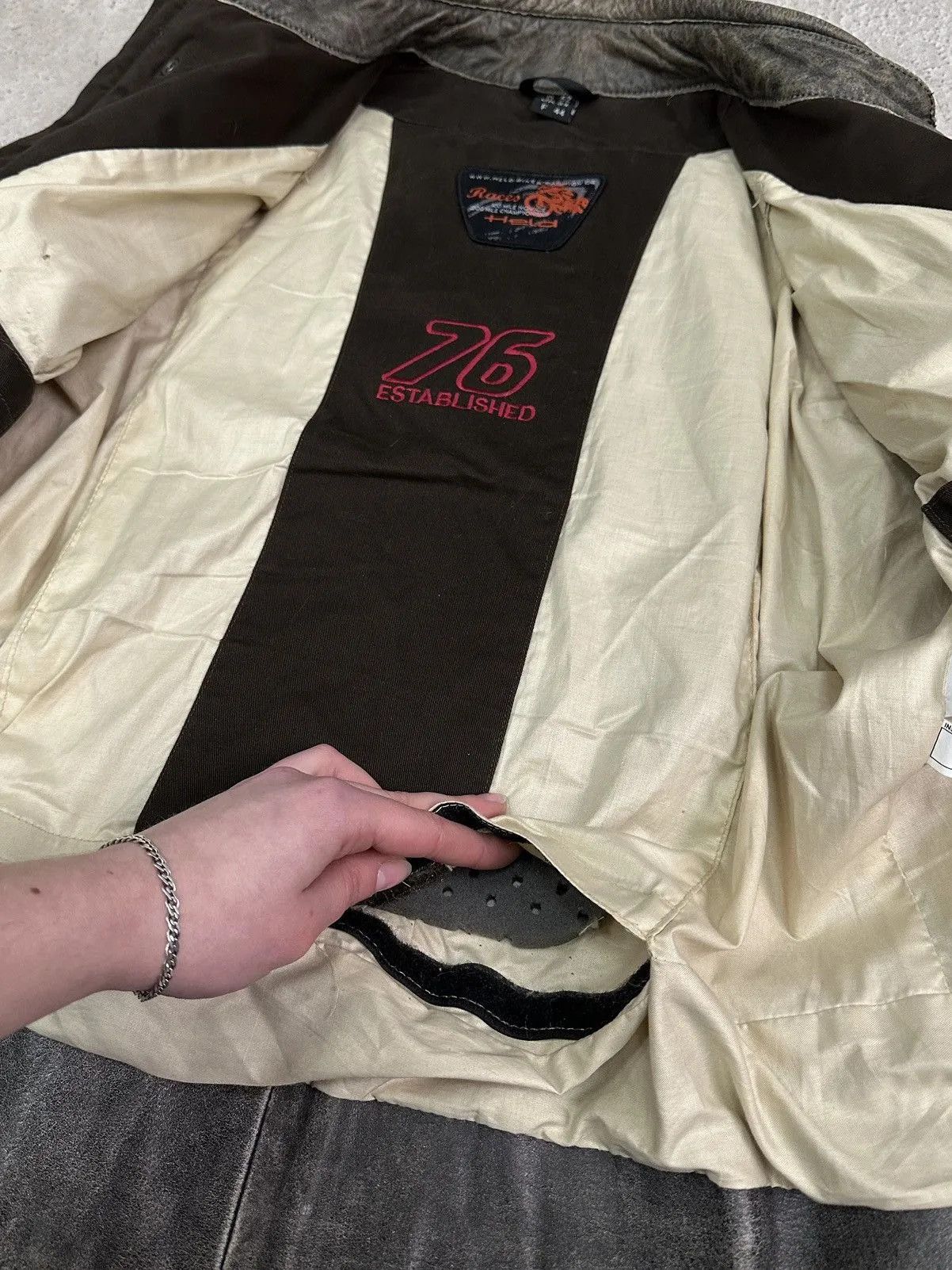 Schott Vintage Harley Davidson Leather Jacket Moto Y2k Racing Rare Size US M / EU 48-50 / 2 - 12 Thumbnail