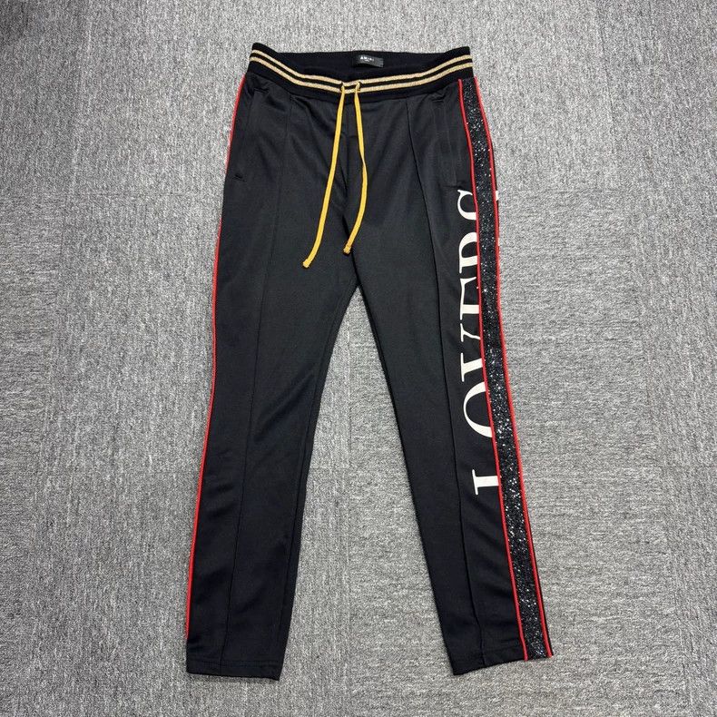 Amiri Amiri size L Black Glitter Lovers Sweatpants Size US 30 / EU 46 - 1 Thumbnail