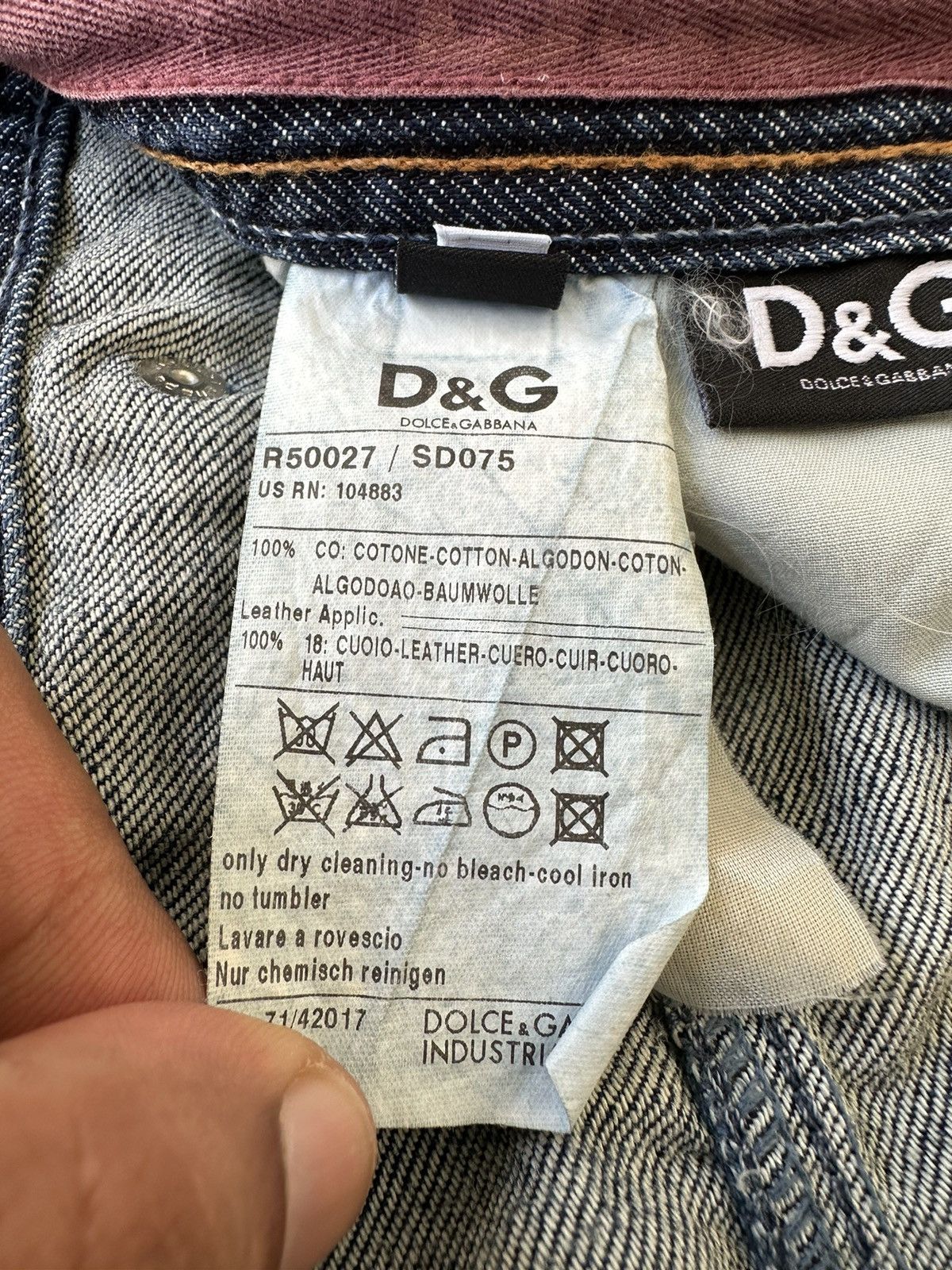 Dolce & Gabbana SS2007 D&G cummerband denim buckle back Size US 32 / EU 48 - 14 Thumbnail