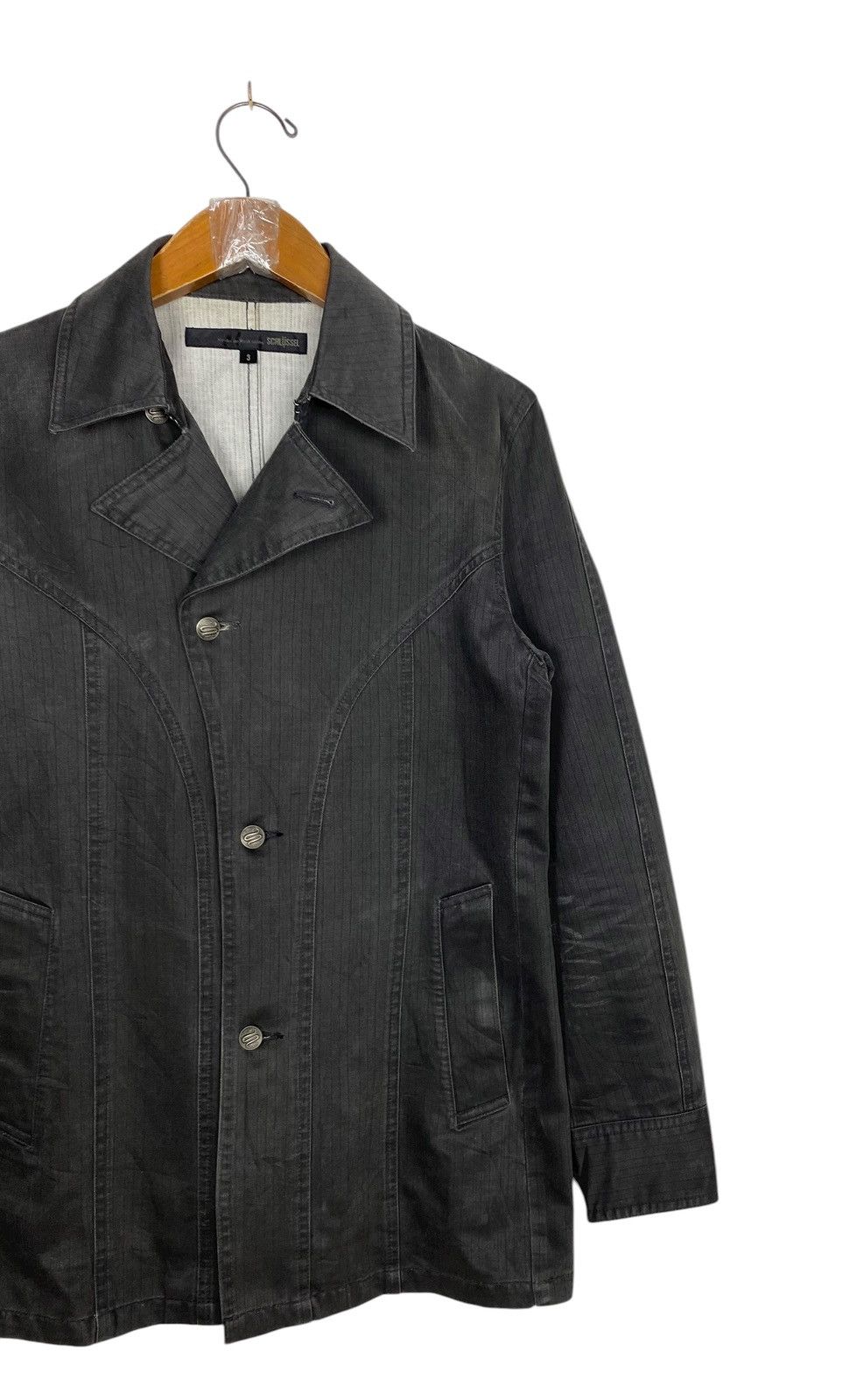 Schlussel Rare‼️ SCHUSSEL Denim Casual Jacket Double Collar Size US M / EU 48-50 / 2 - 3 Thumbnail