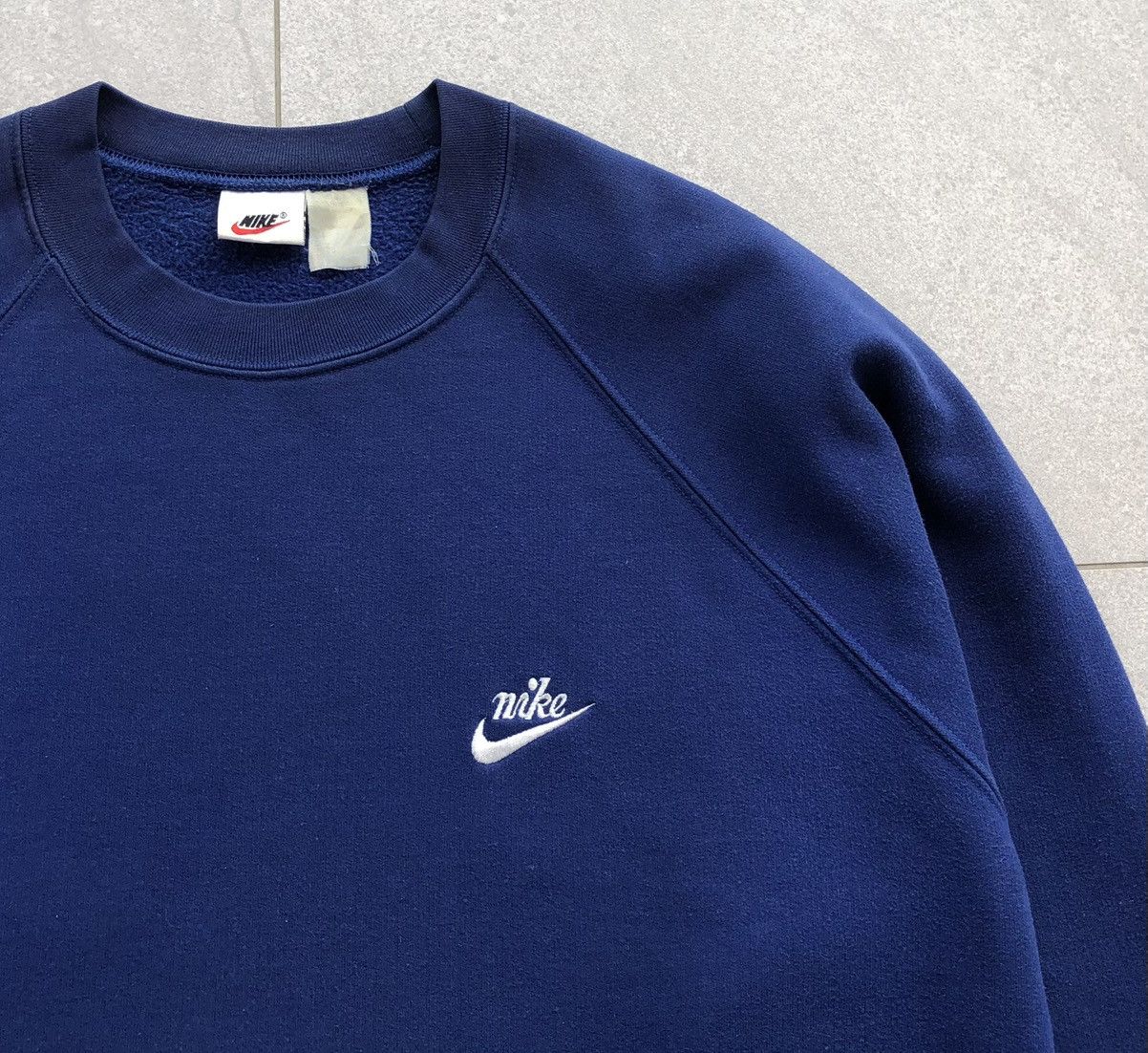 Vintage 90s Nike Embroidered Rare Logo Crewneck