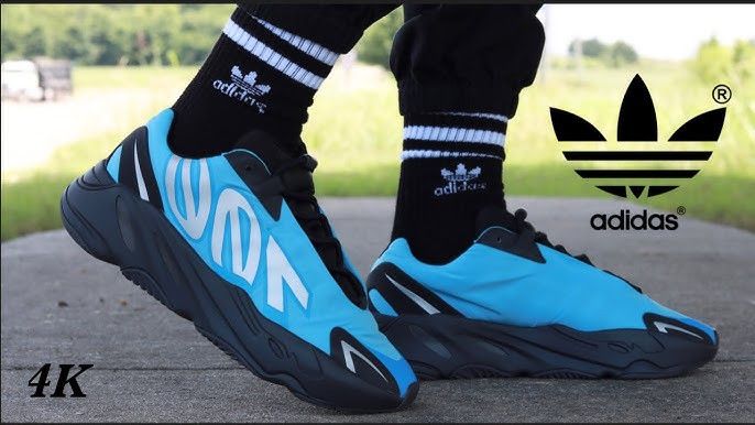 Adidas Adidas Yeezy Boost 700 'Bright Cyan' Kids Sneakers Synthetic Size US 5 / EU 37 - 3 Thumbnail