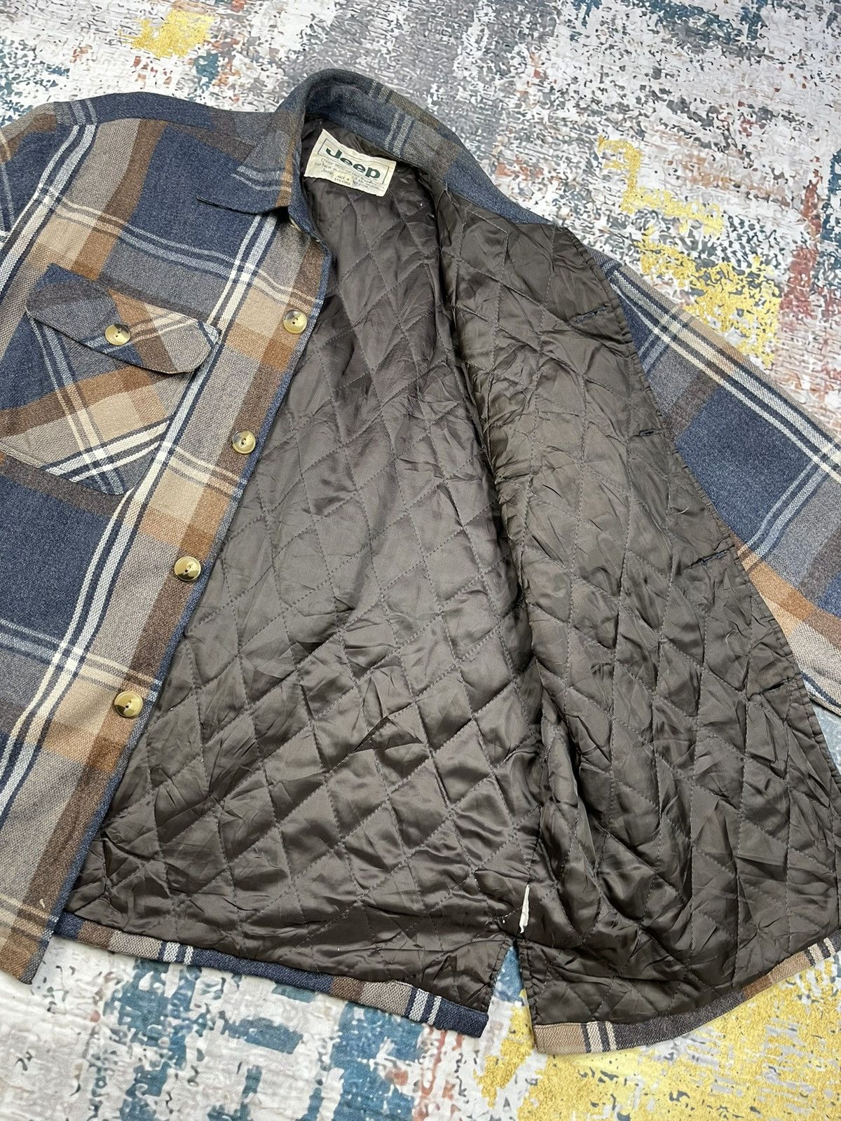 Jeep Vtg Jeep Checked Plaid Melton Jacket Size US M / EU 48-50 / 2 - 9 Thumbnail
