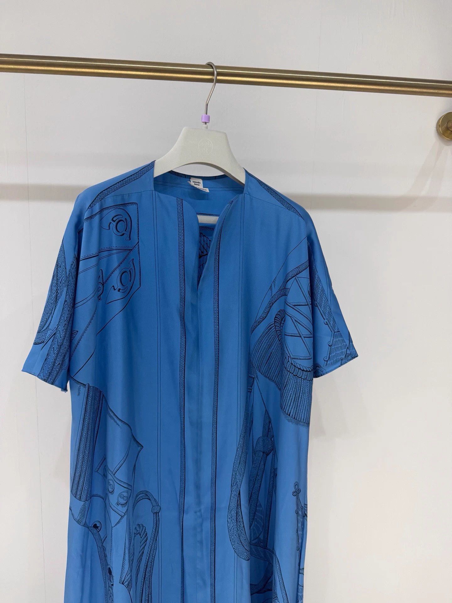 Hermes Hermes Silk Print Maxi Dress - NewTags - Size 34 (Oversized) Size XS / US 0-2 / IT 36-38 - 2 Thumbnail