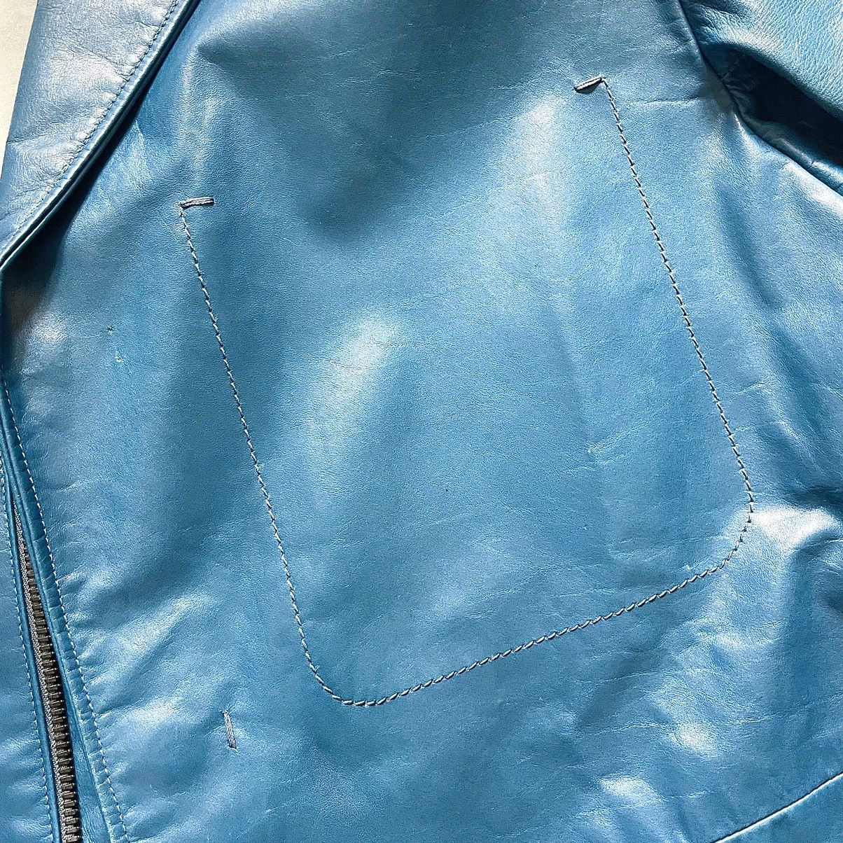 Jil Sander Jil Sander Teal Leather Jacket Size US M / EU 48-50 / 2 - 5 Thumbnail