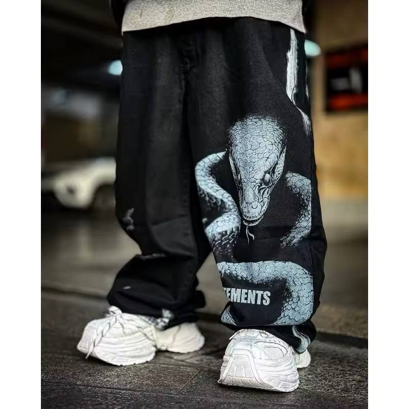 Japanese Brand × Vintage snake print jeans Size US 38 / EU 54 - 1 Thumbnail