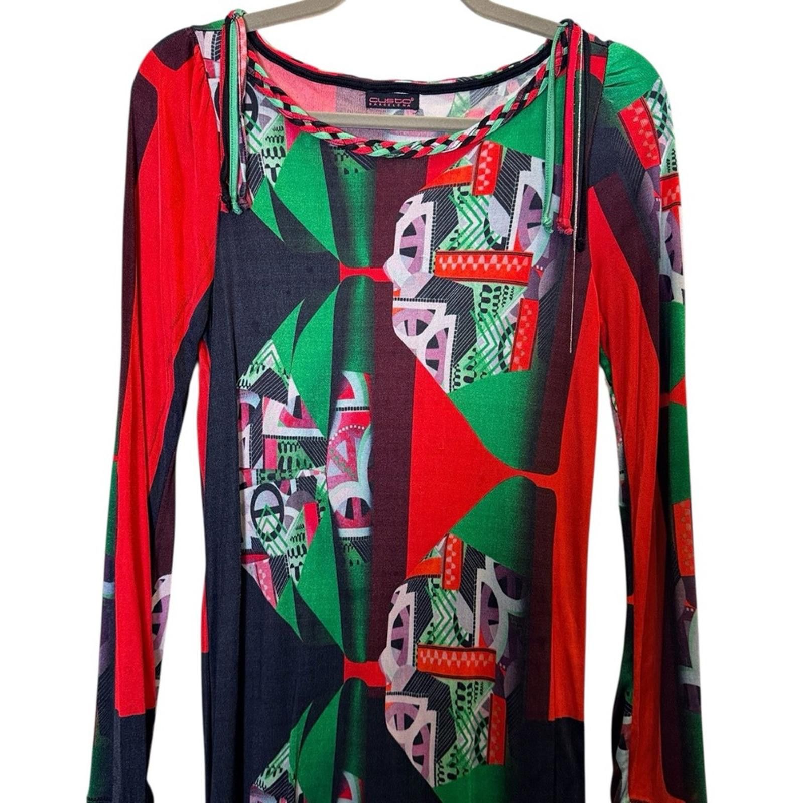 Custo Barcelona Custo Barcelona Multicolor Abstract Long Sleeve Dress sz S Size S / US 4 / IT 40 - 2 Thumbnail