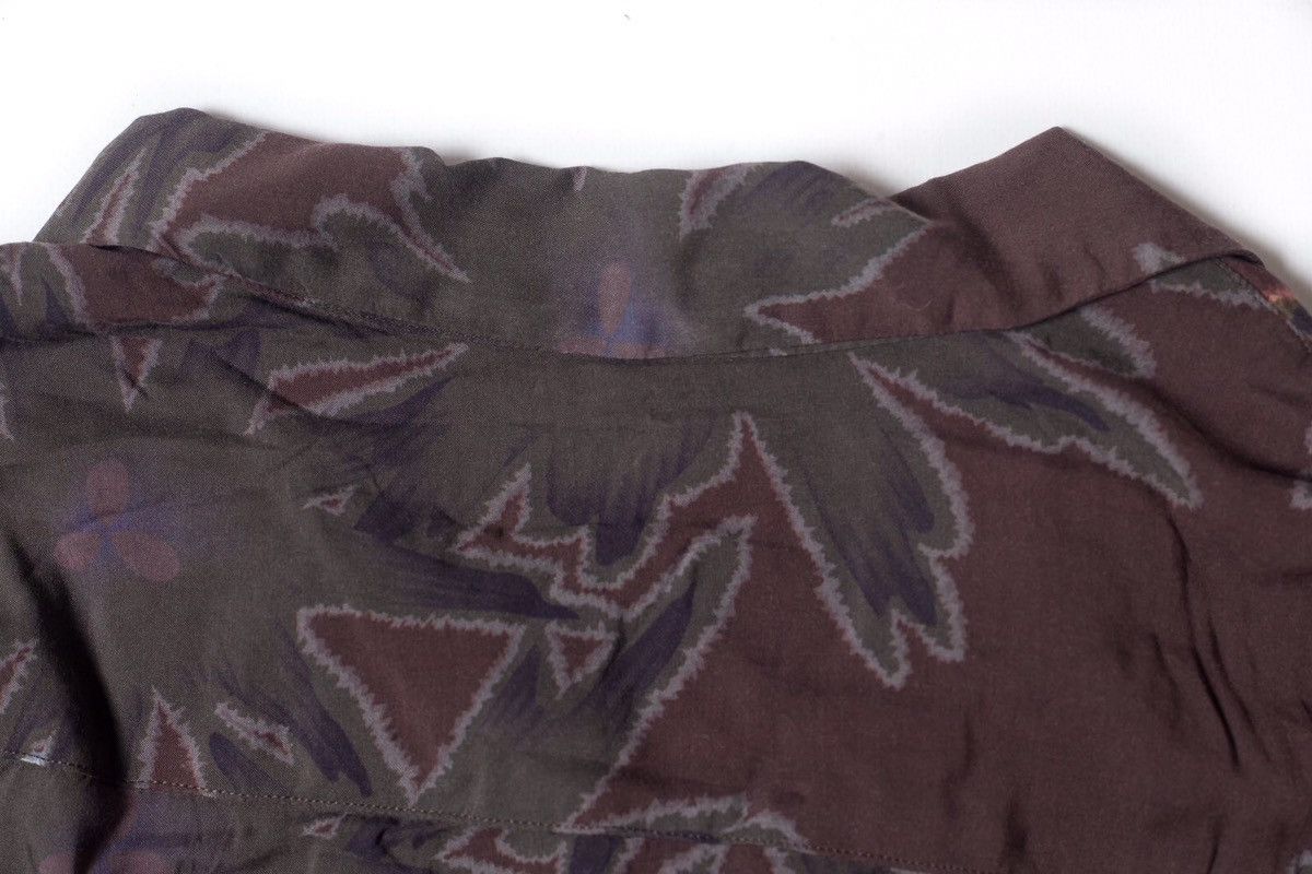 Allsaints ALL SAINTS Brown Camo Short Sleeve Zapata Viscose Shirt Size US L / EU 52-54 / 3 - 9 Thumbnail