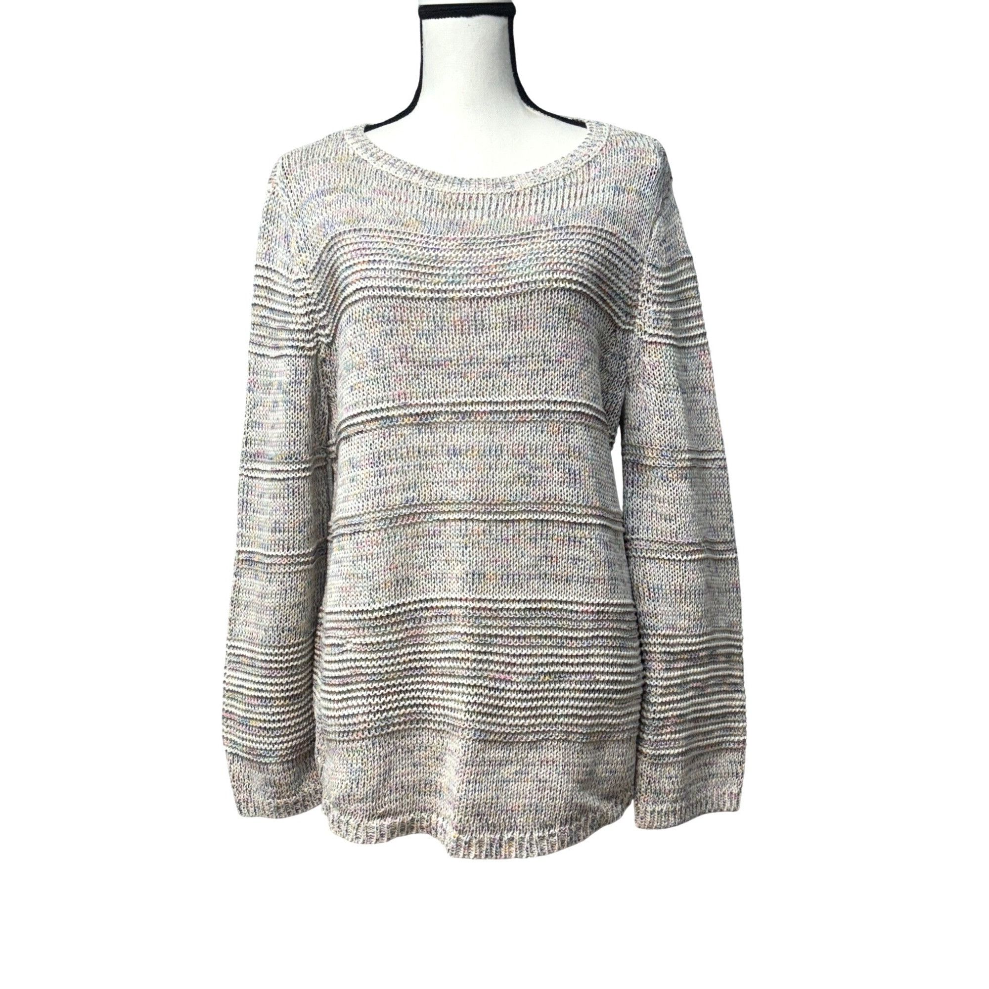 Other Style & Co Textured-Stripe Pullover Sweater, Confetti Combo, Size M / US 6-8 / IT 42-44 - 2 Thumbnail