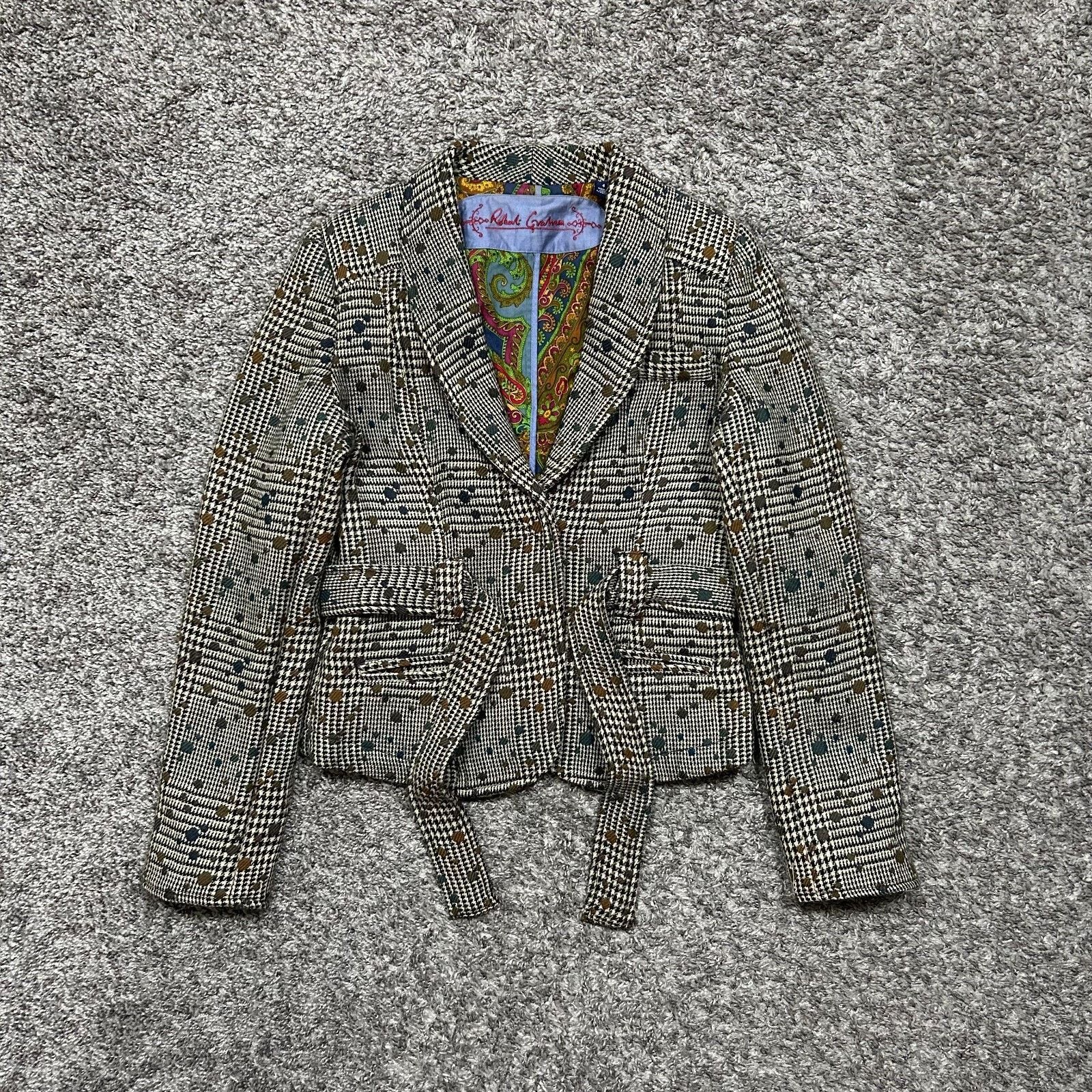 Robert Graham Robert Graham Wool Blazer Suit Jacket Herringbone Size 4 Size S / US 4 / IT 40 - 10 Thumbnail