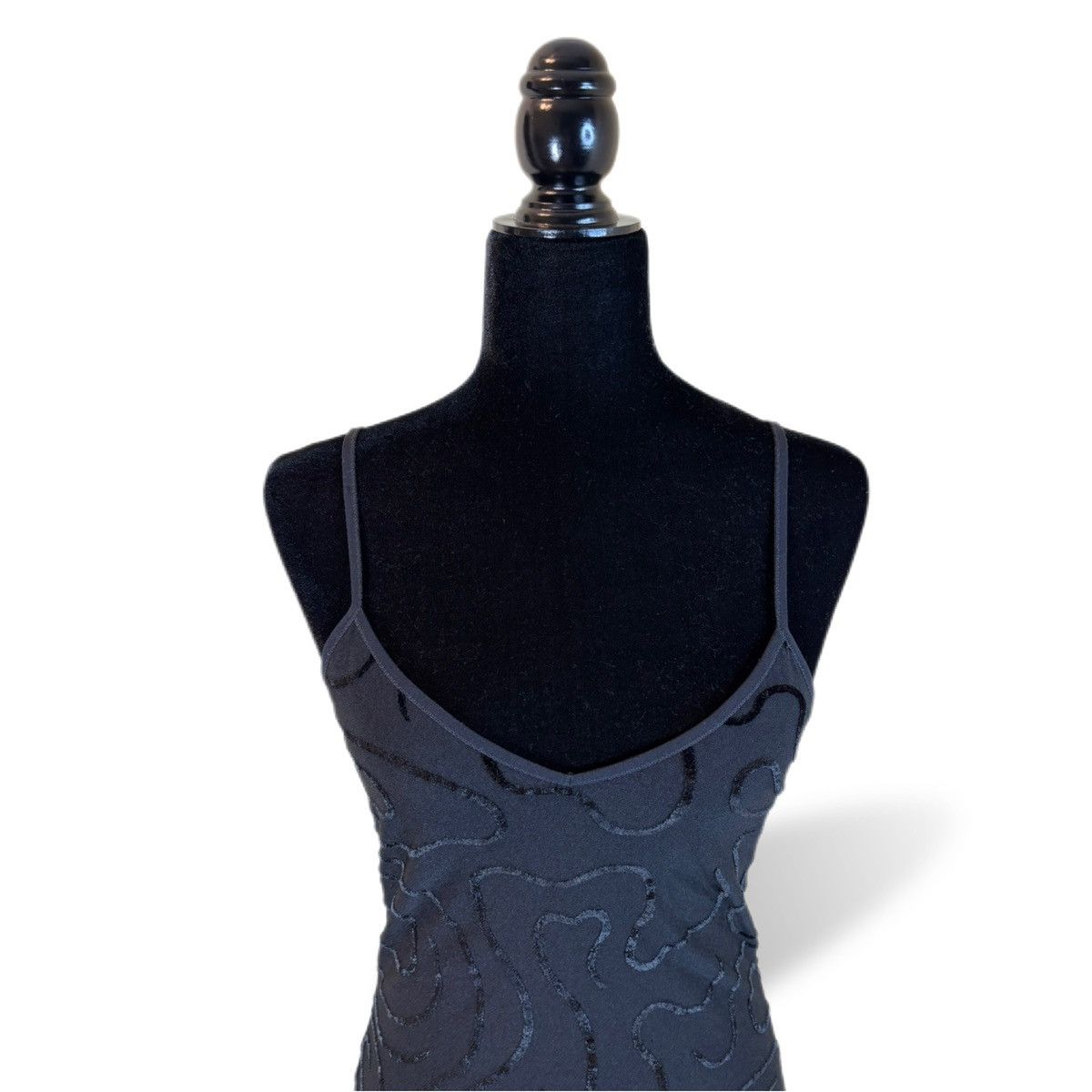 Versus Versace × Vintage Vintage Versus by Gianni Versace Black Velvet Midi Dress Size S / US 4 / IT 40 - 5 Thumbnail