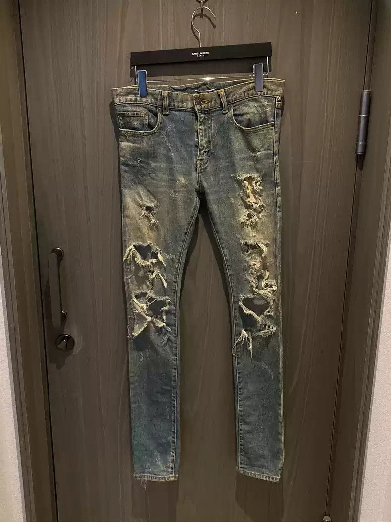 Saint Laurent Paris Saint Laurent Damaged jeans-2506 Size US 30 / EU 46 - 1 Thumbnail