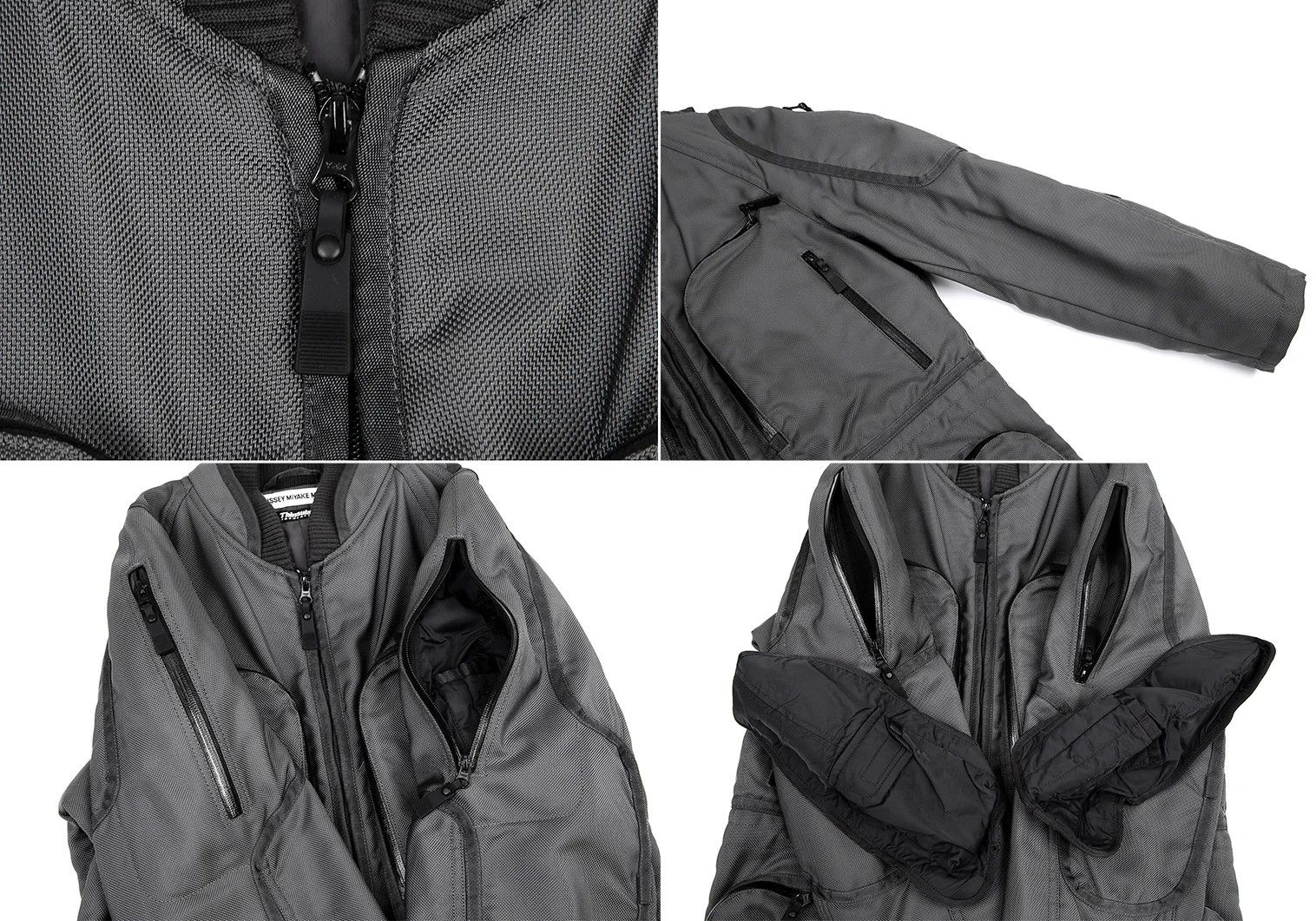 Issey Miyake Thinsulate Waterproof Zipped Multi-Pocket Suit Grey 4・2 Size US XL / EU 56 / 4 - 4 Thumbnail