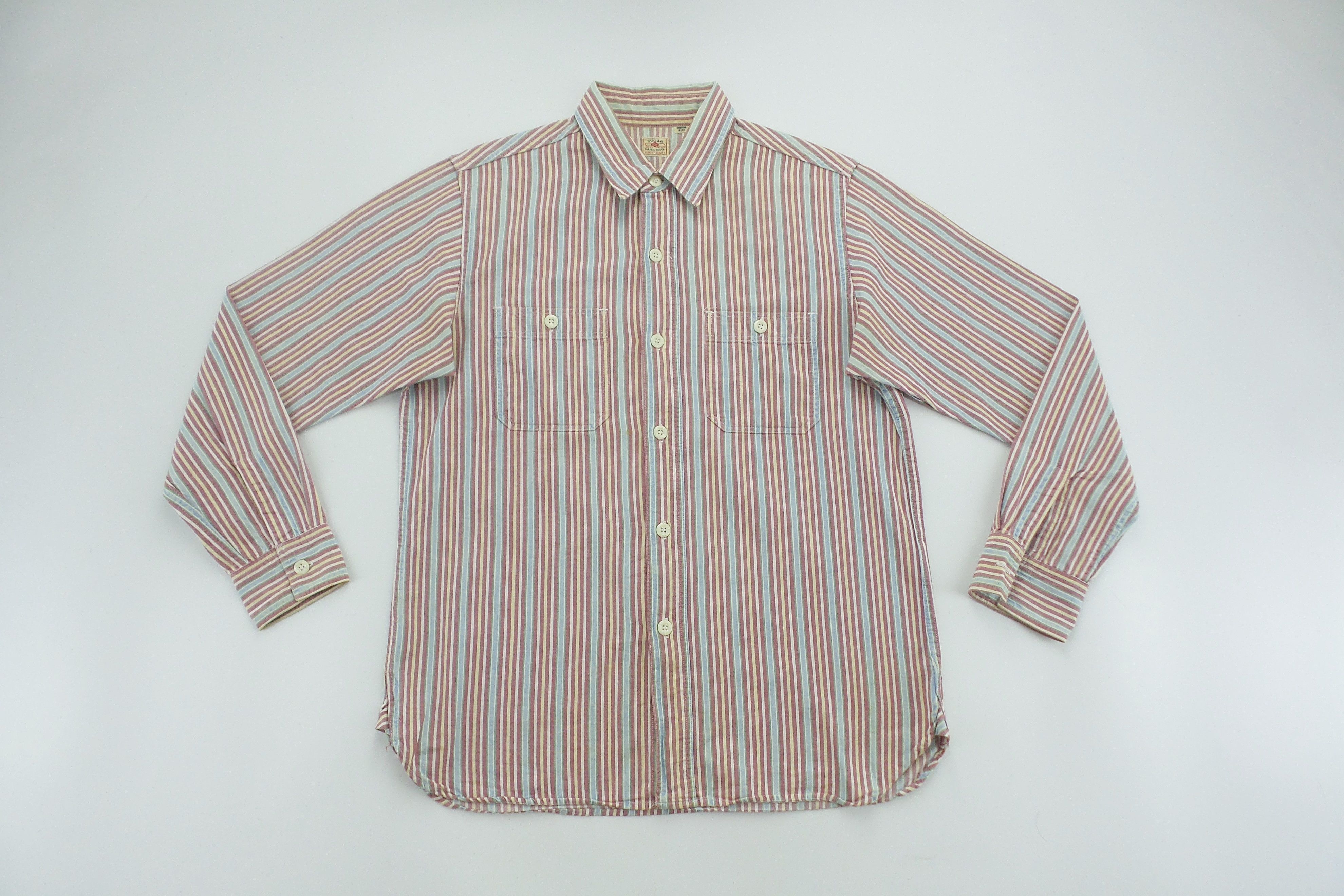 Sugar Cane Sugar Cane Double Pockets Stripes Shirts Size US M / EU 48-50 / 2 - 1 Thumbnail