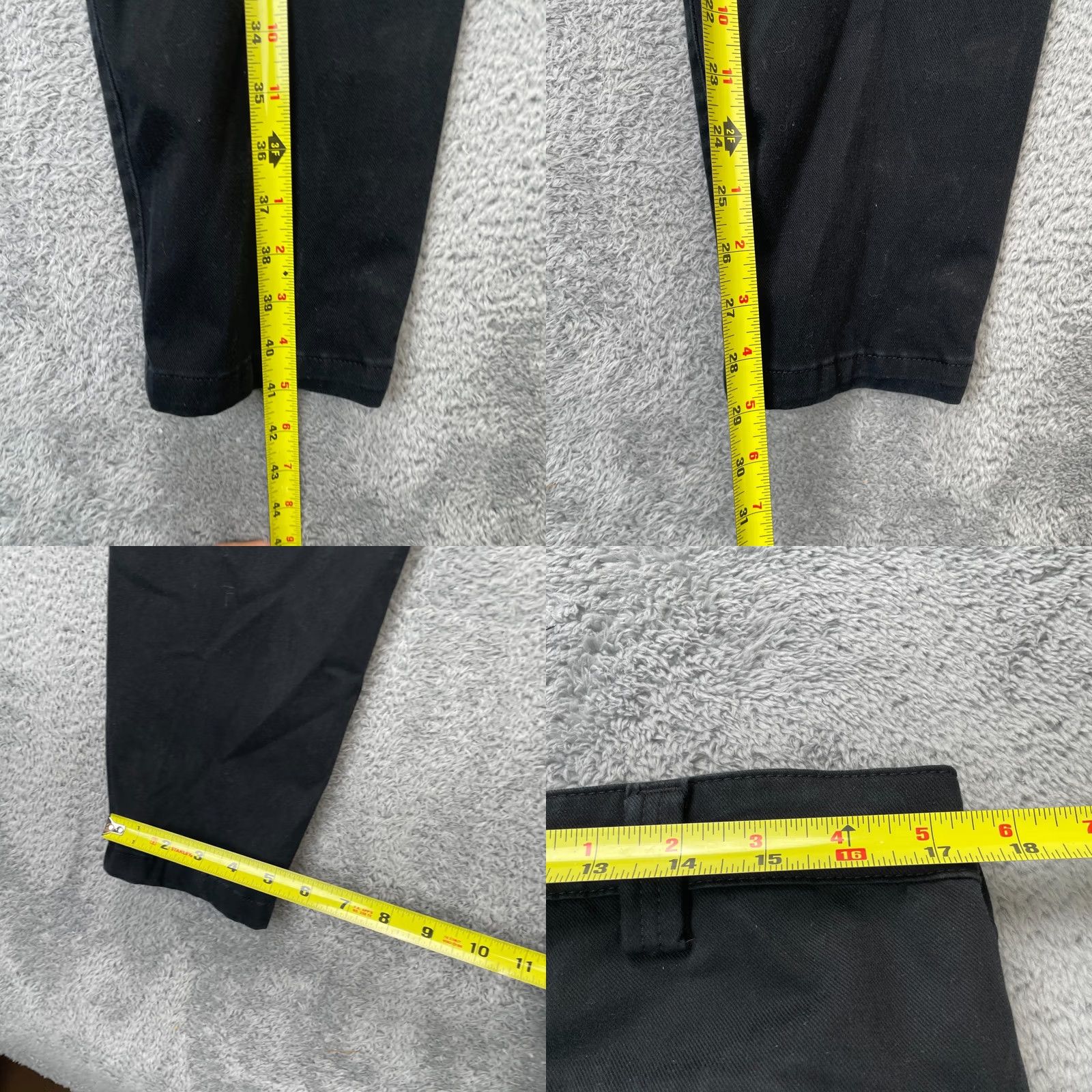 Vintage KOJIMA Pants Mens XL Black Cotton Stretch Ankle Zip GU Casual Workwear 36 in Waist Size US 36 / EU 52 - 8 Thumbnail