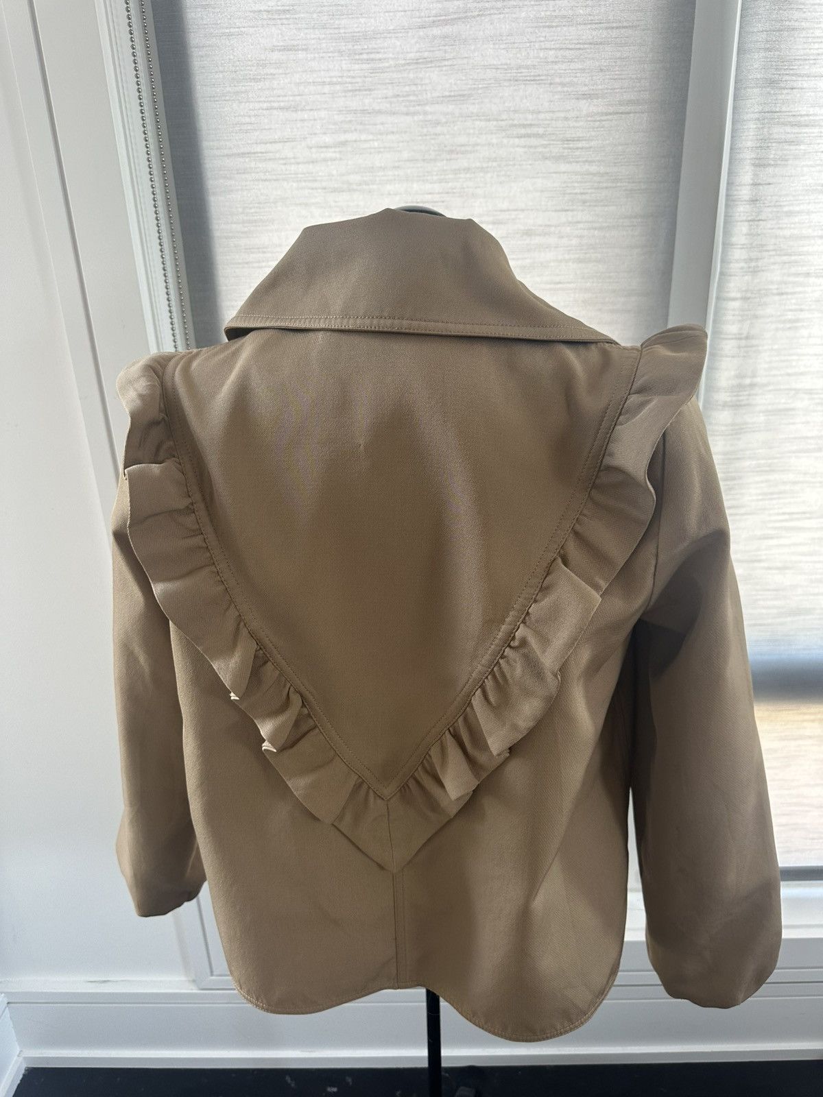 Ganni Ganni Tan Ruffle Jacket Size M / US 6-8 / IT 42-44 - 2 Thumbnail