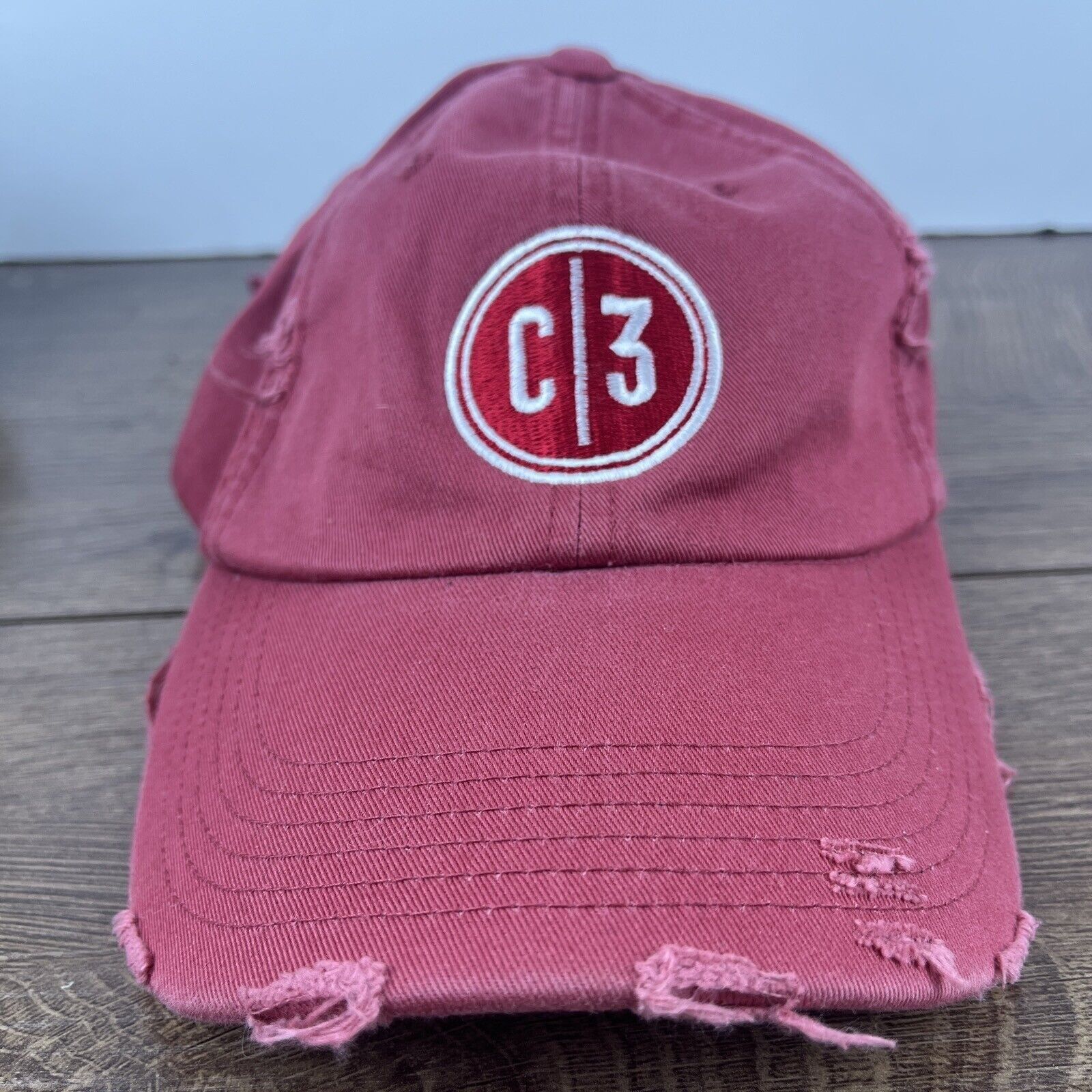 Other C3 Hat C3 Red Hat Adjustable Adult Size Hat Red Cap Size ONE SIZE - 1 Thumbnail
