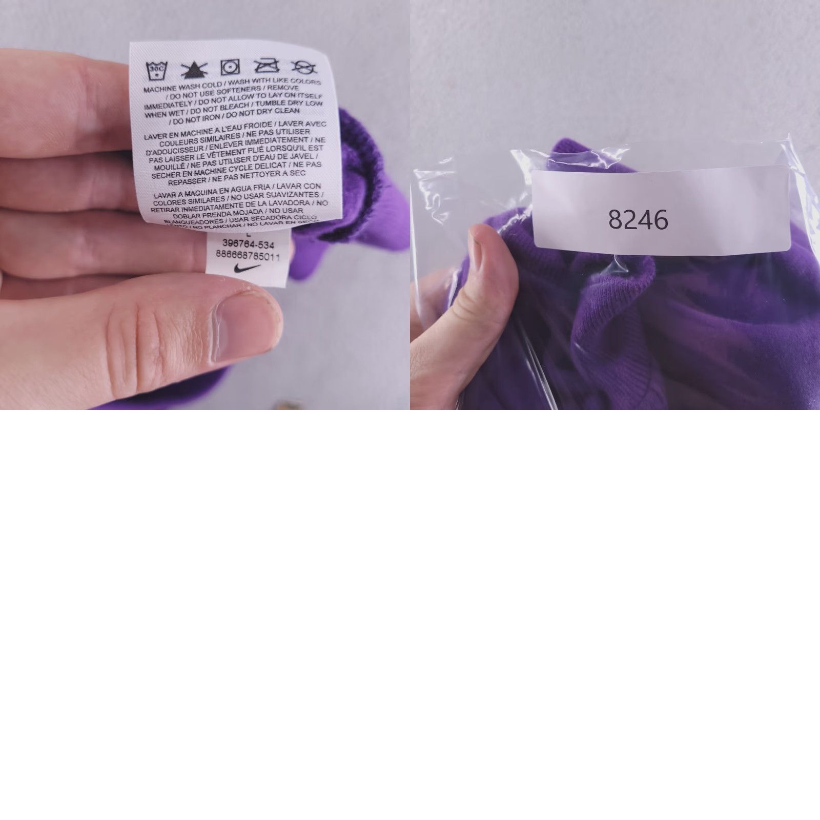 Nike Nike Sweatshirt Womens Large Purple Retro Vintage Zip Track Varsity Size L / US 10 / IT 46 - 9 Thumbnail