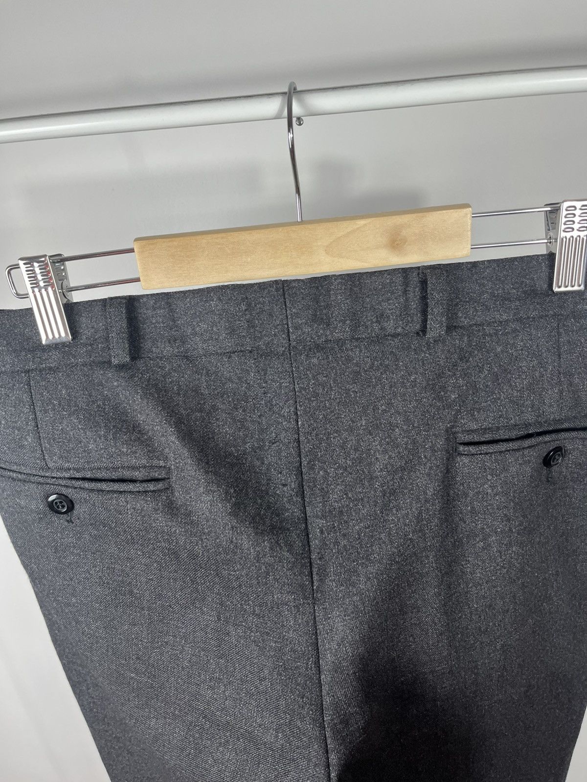 Japanese Brand × Vintage Ritex Form Cut Swiss Wool Trousers Dark Gray Classic Pants Size US 35 - 13 Thumbnail