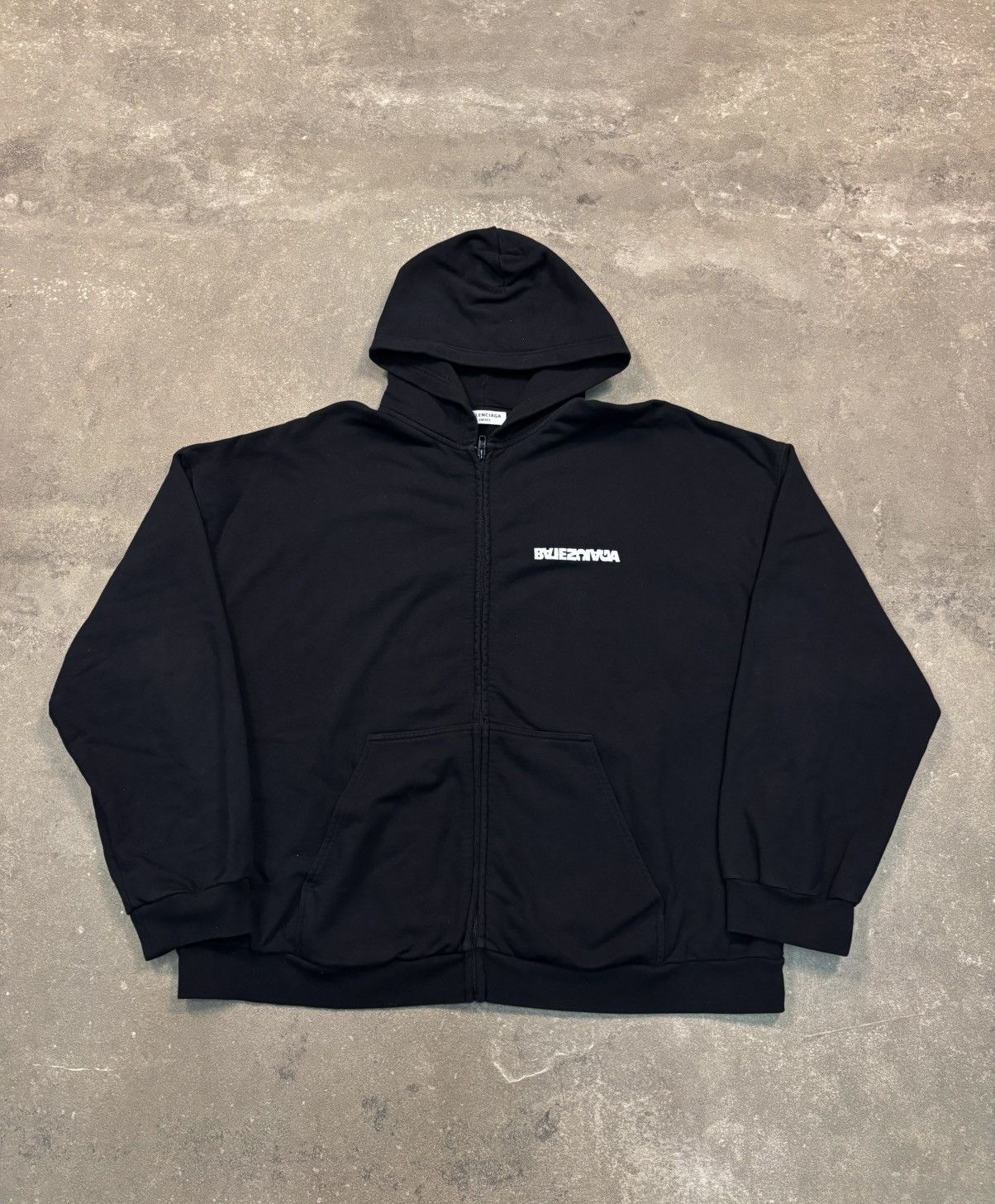Balenciaga Turn Wide Fit Zip-Up Hoodie | Grailed