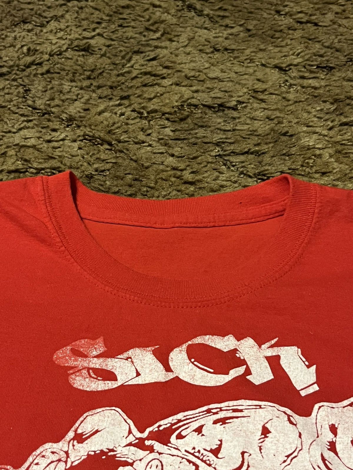 Vintage Y2K "Sick N Twisted" Skater Faded Graphic Tee Red Large Size US L / EU 52-54 / 3 - 3 Thumbnail
