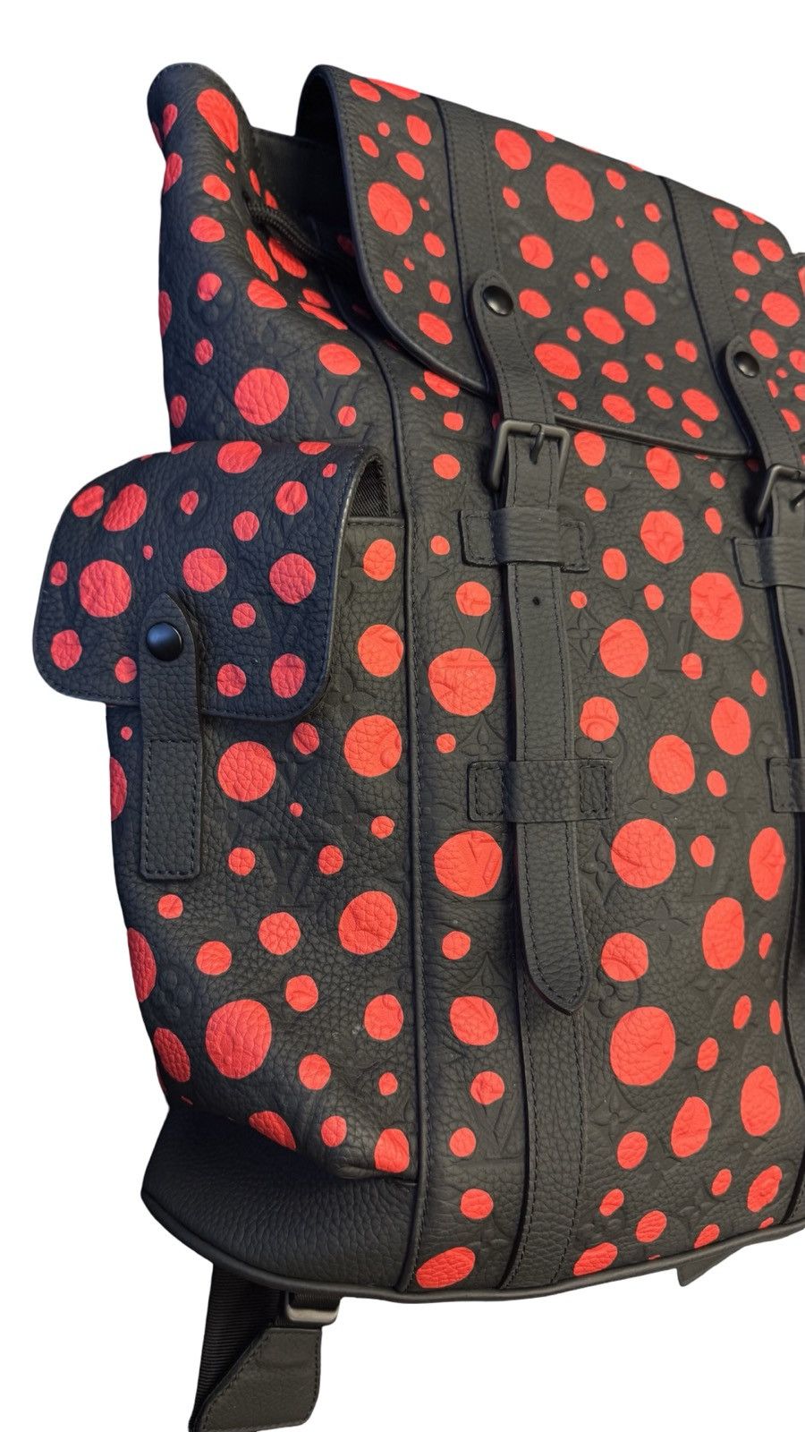 Louis Vuitton Louis Vuitton x Yayoi Kusama Christopher Backpack Black/Red Size ONE SIZE - 3 Thumbnail
