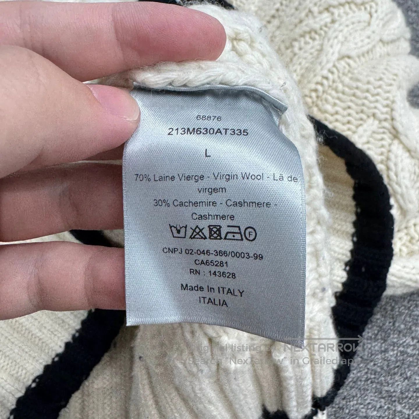 Dior Dior Cable Knit Wool Sweater. Size US L / EU 52-54 / 3 - 3 Thumbnail
