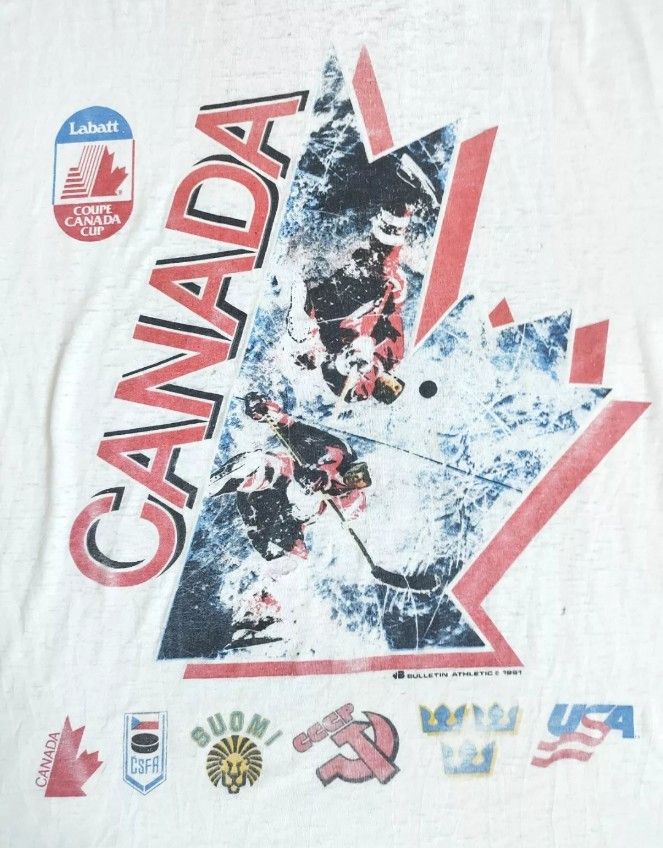 Vintage Vintage Couple Canada Cup 1991 t- shirt Size US XL / EU 56 / 4 - 7 Thumbnail