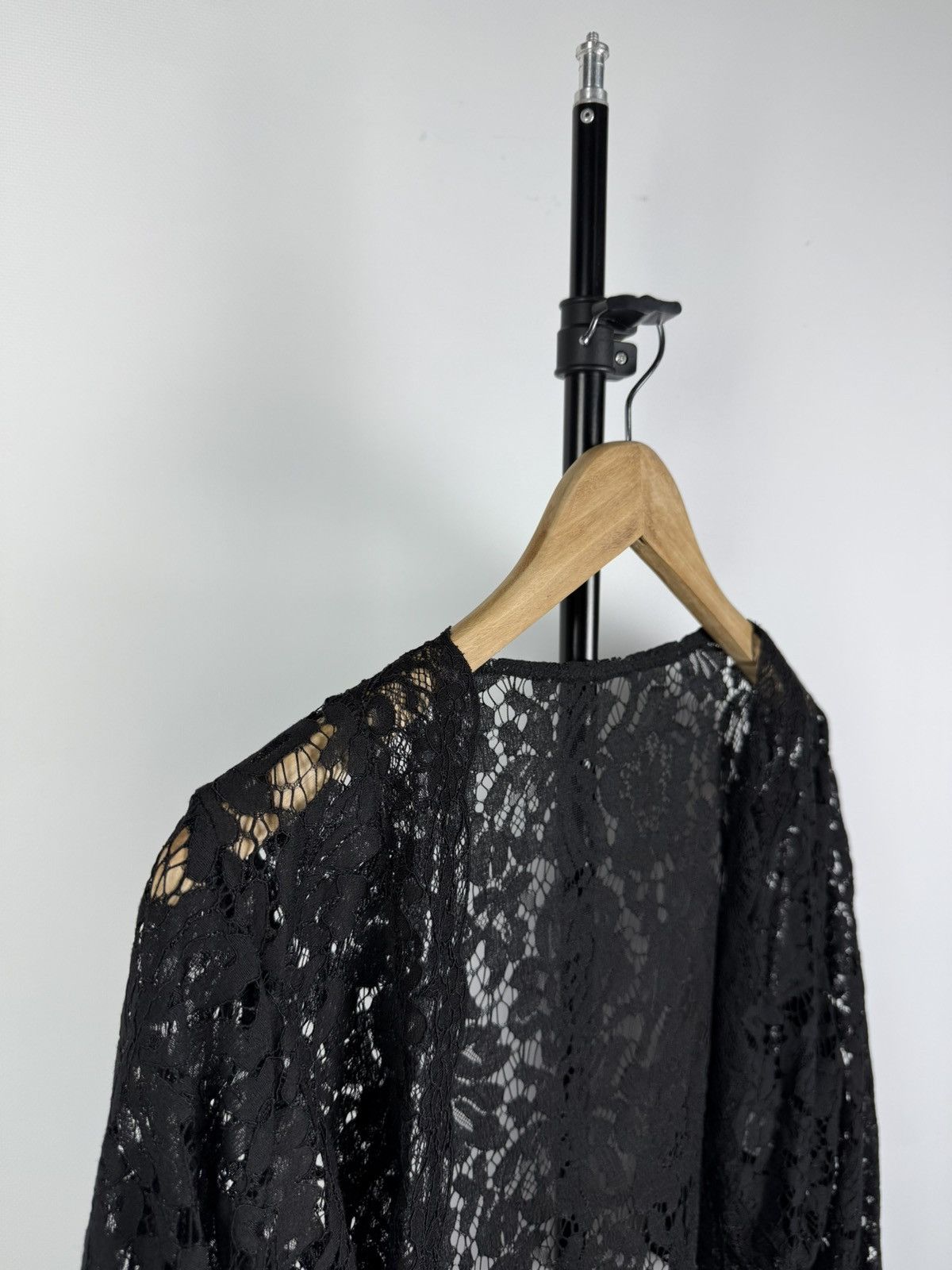 Hysteric Glamour × Japanese Brand JAPANESE 🔥 VINTAGE BLACK MESH Cardigan JPG GAULTIER STYLE Size XL / US 12-14 / IT 48-50 - 2 Thumbnail